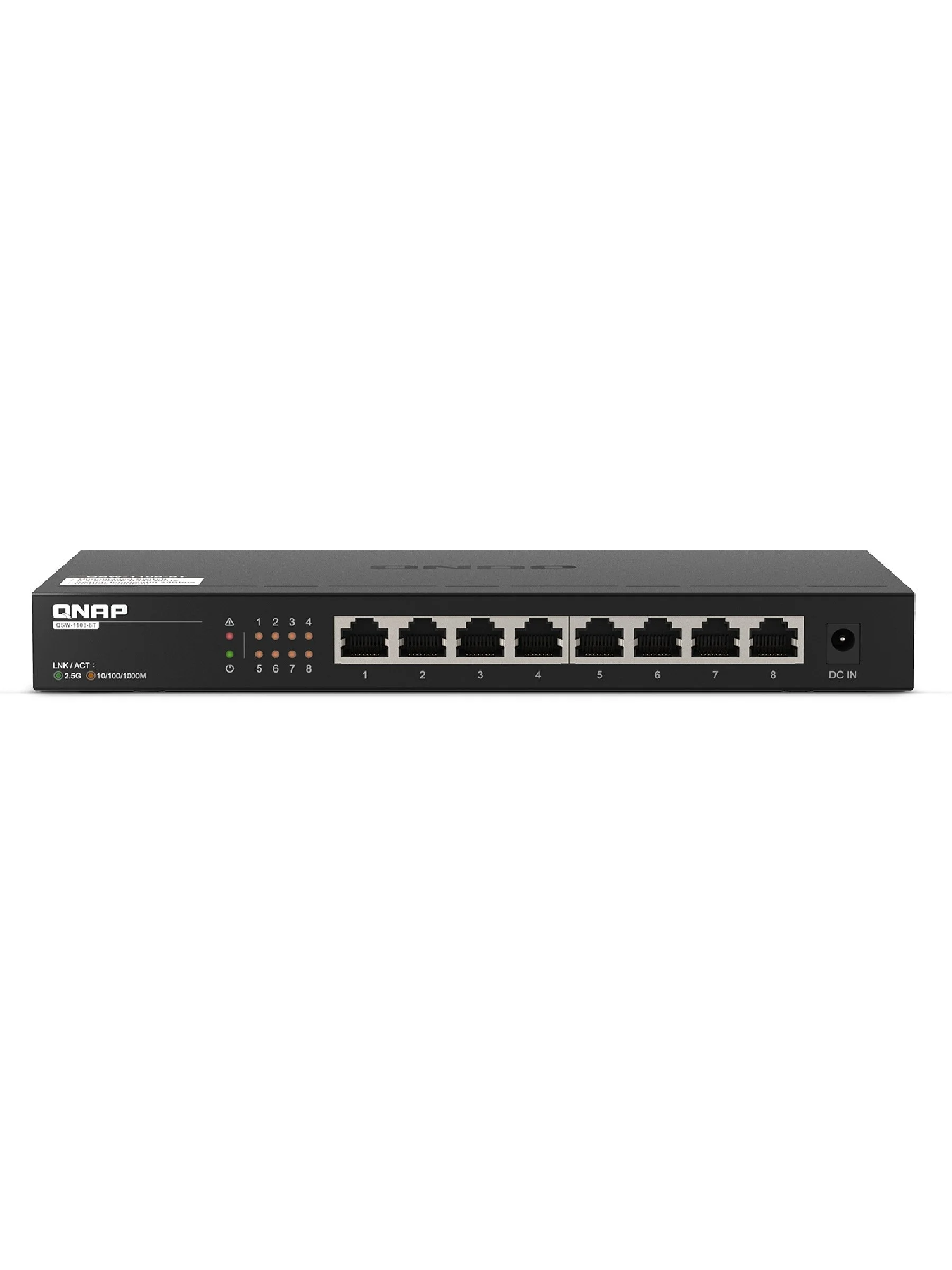 QNAP Switch QSW-1108-8T, 8 port 2.5Gbps auto negotiation  switchWarranty --2 Years