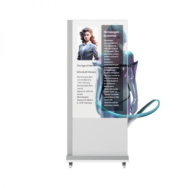 55-inch Vertical AI Digital Person OLED Tranparent Display