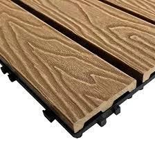 3D Embossing Interlocking Decking Tiles for Outdoor Patios