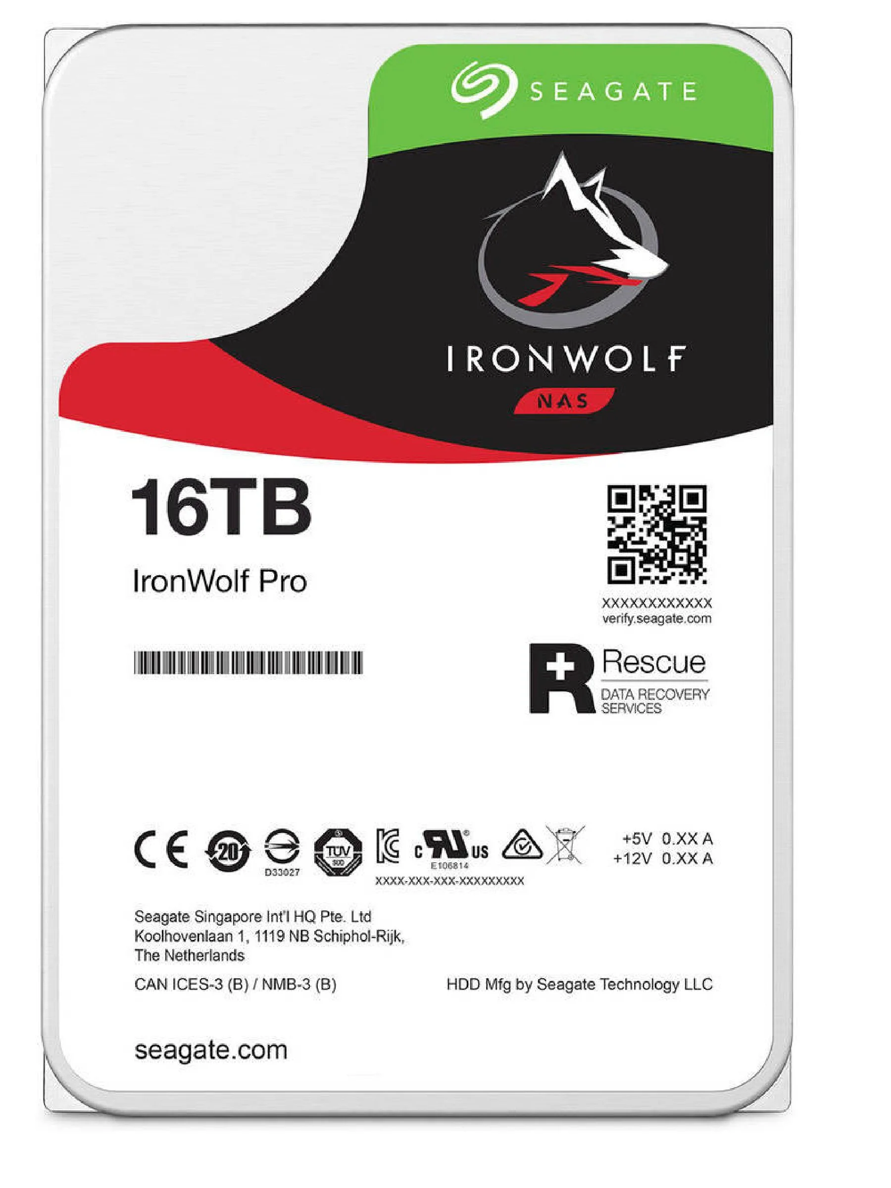 16TB ST16000NT001 HDD Seagate IronWolf Pro7200 RPM