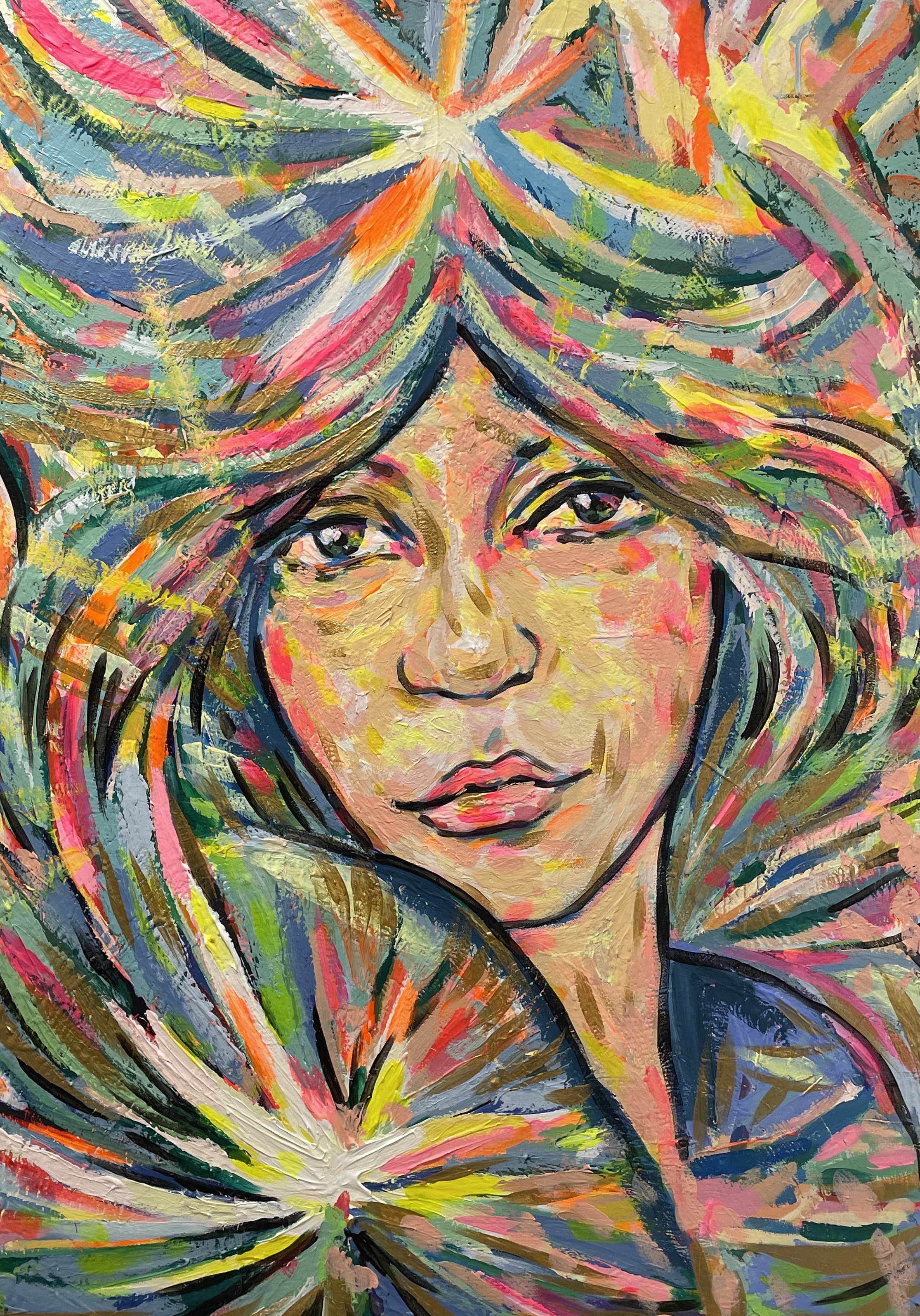 'Her Power is Her Light', 100cm x 70cm