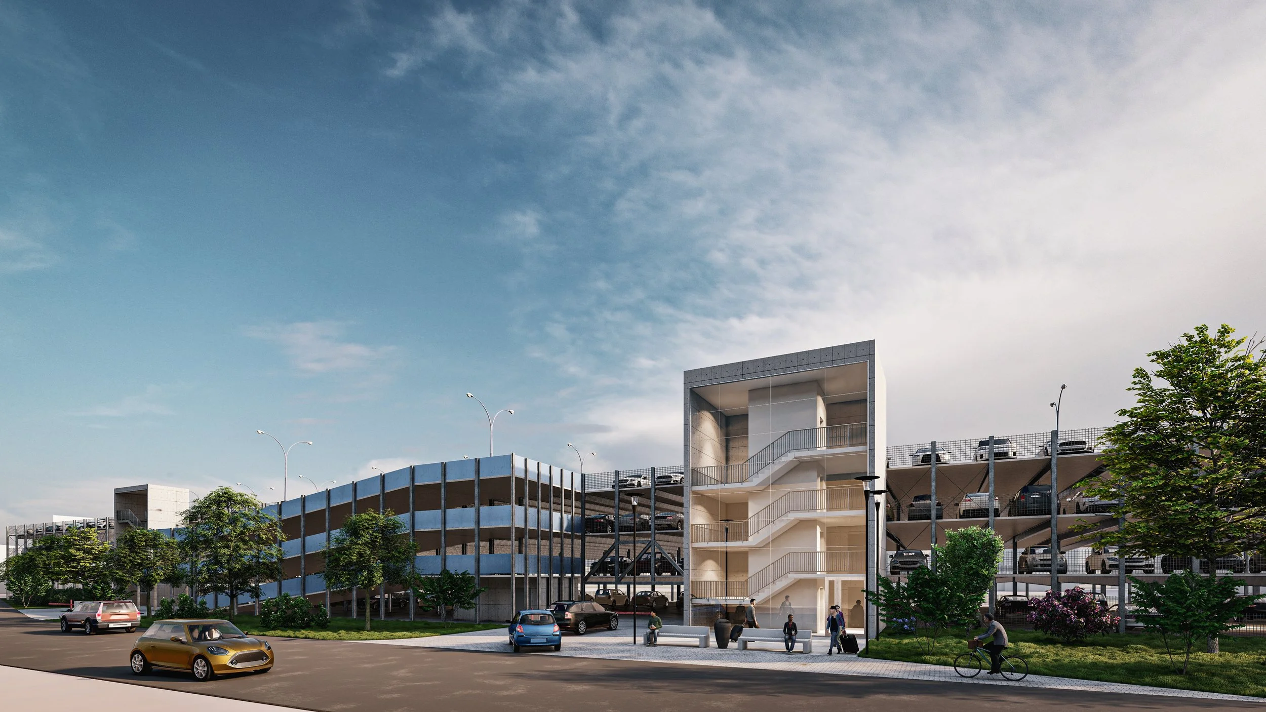 Parkhaus am Flughafen Düsseldorf