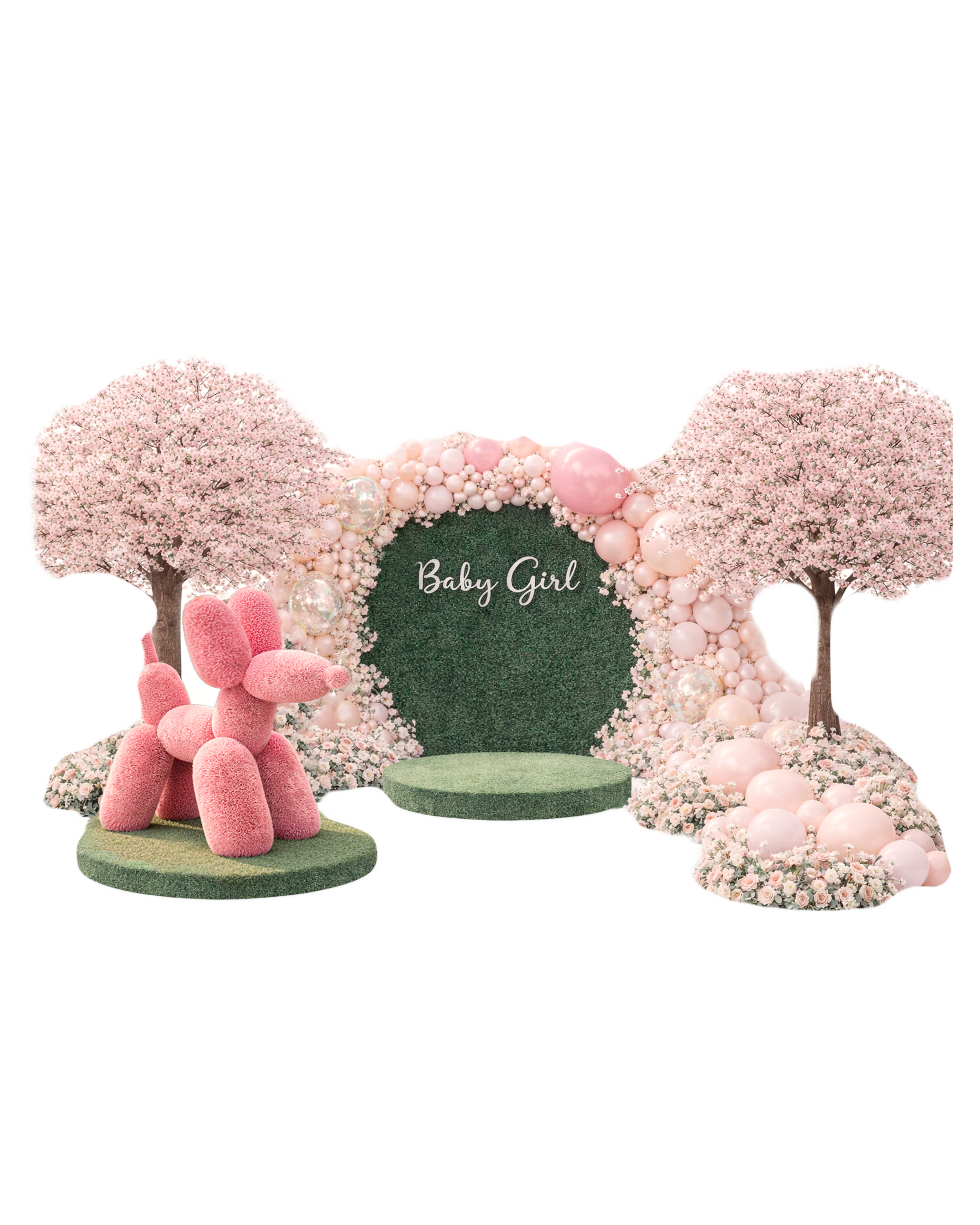 Cherry Blossom Garden Baby Shower Backdrop