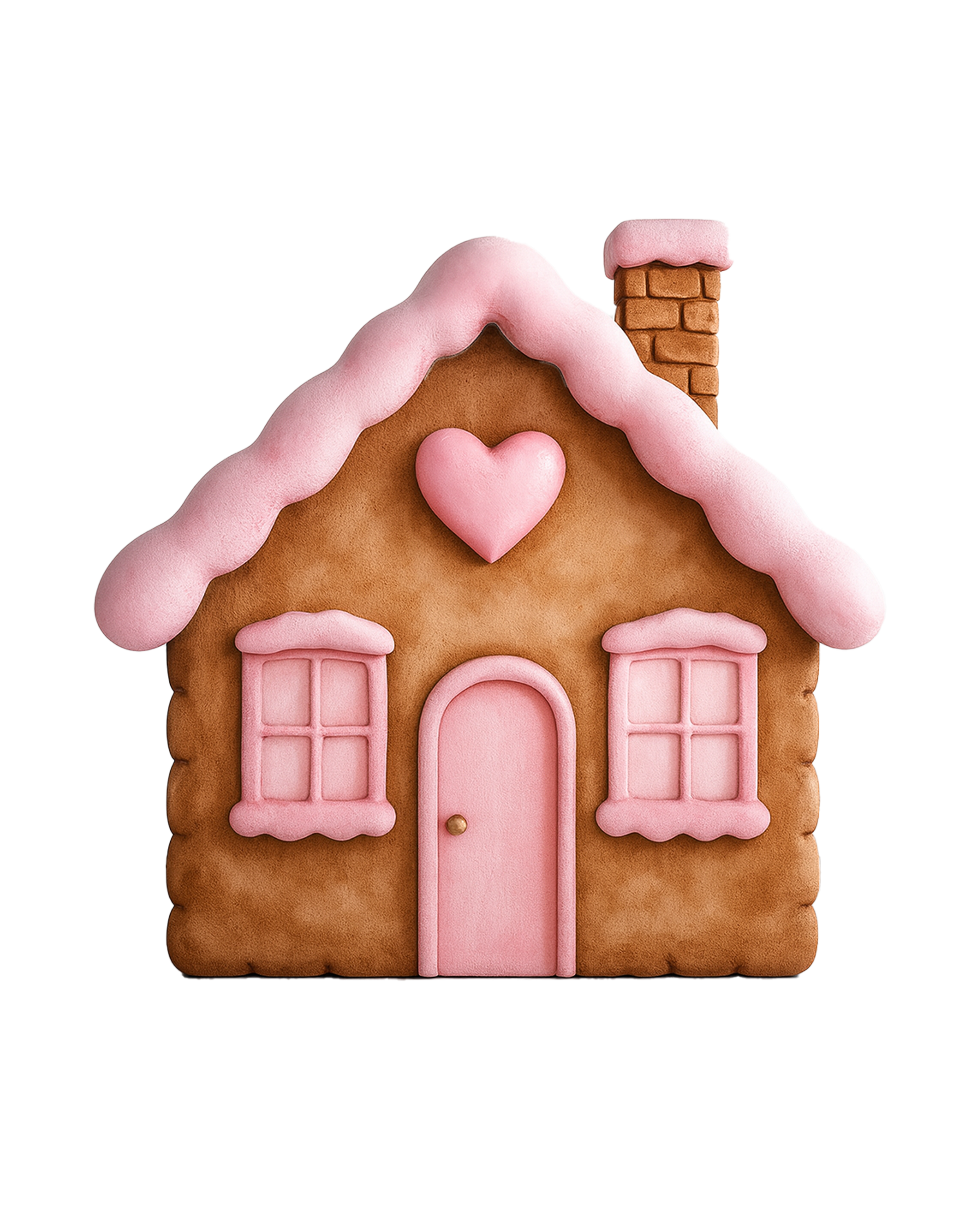 Pink Heart Gingerbread House