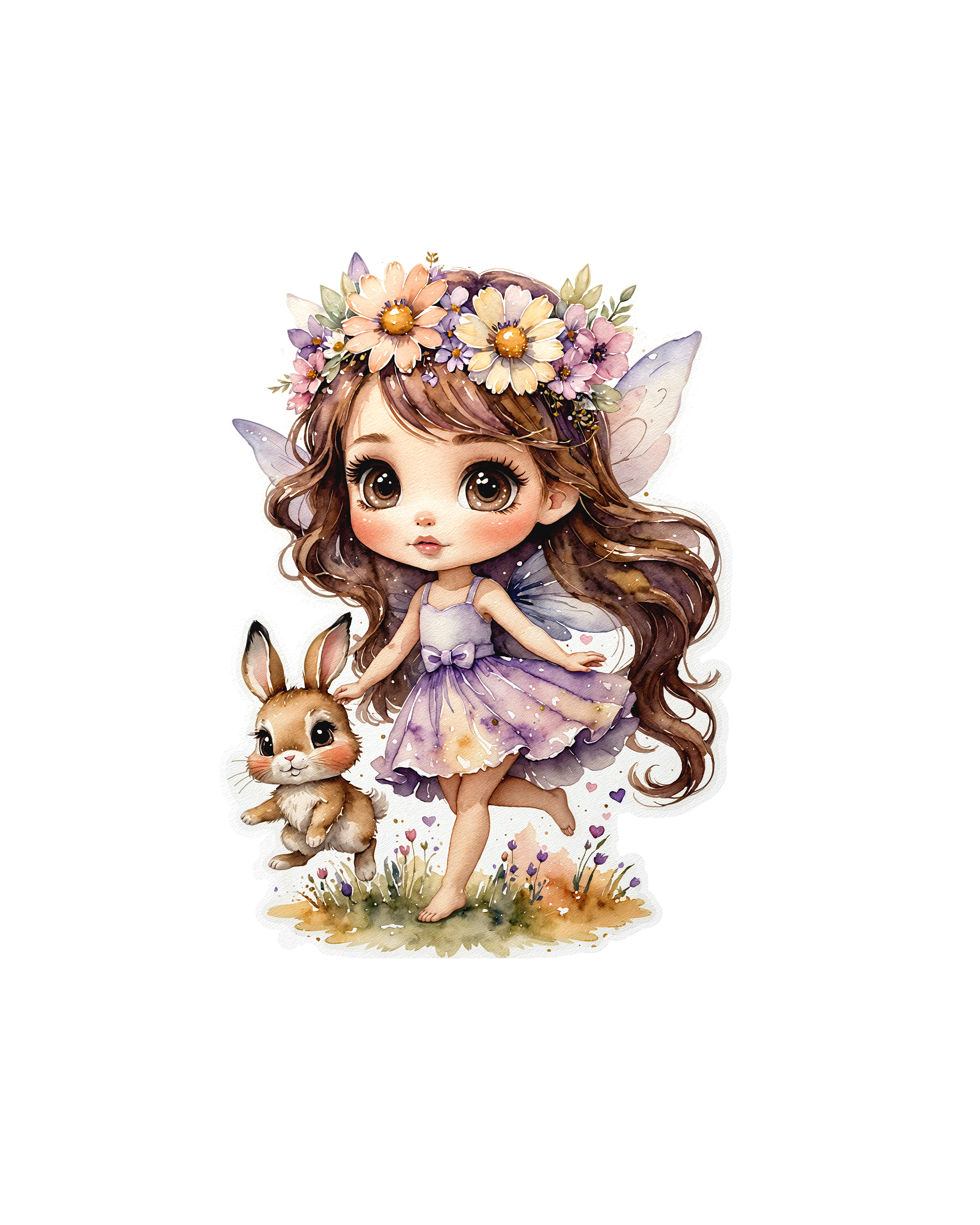 Lavender Fairy with Bunny