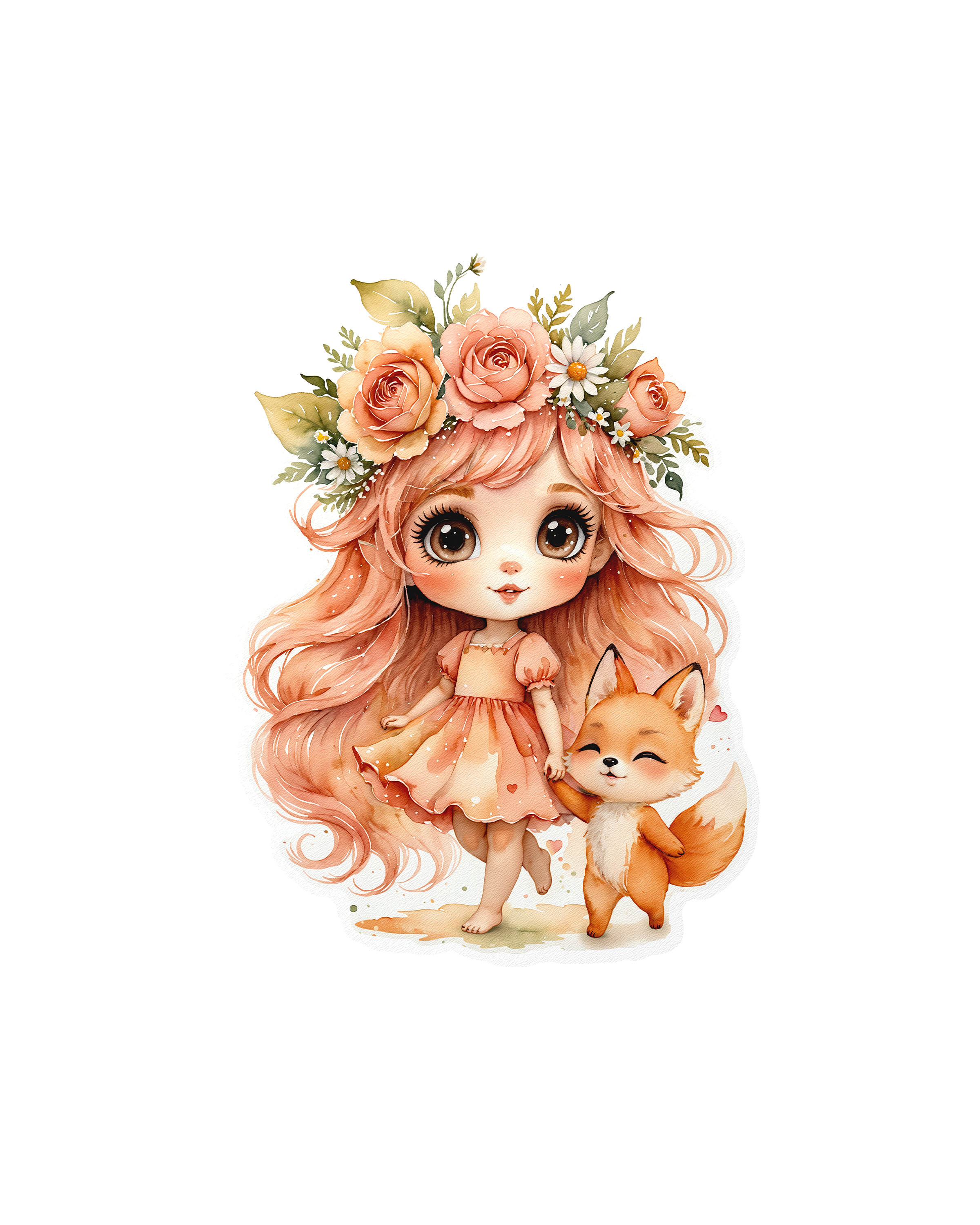 Autumn Fairy with Fox Cub