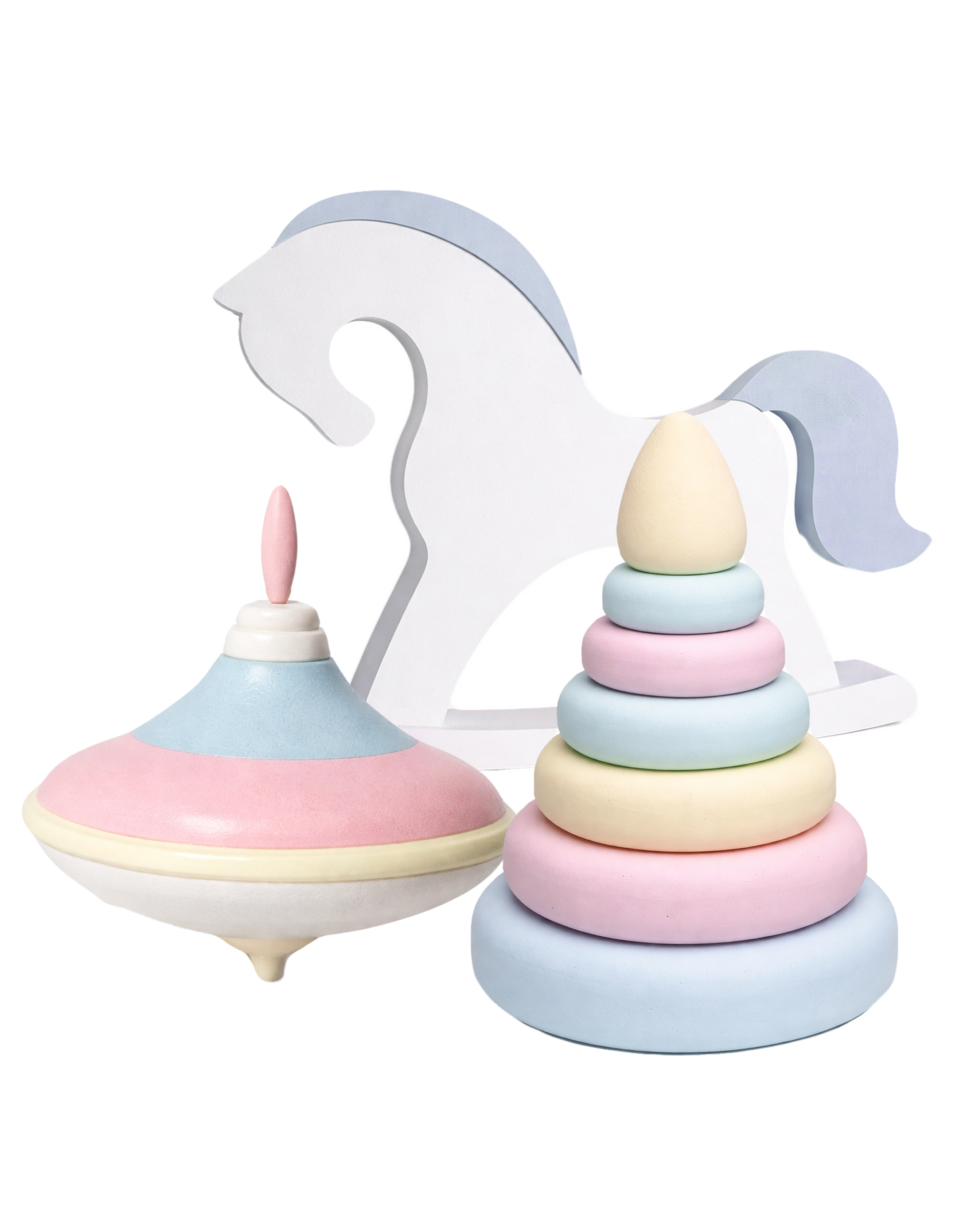 Vintage Pastel Toy Set