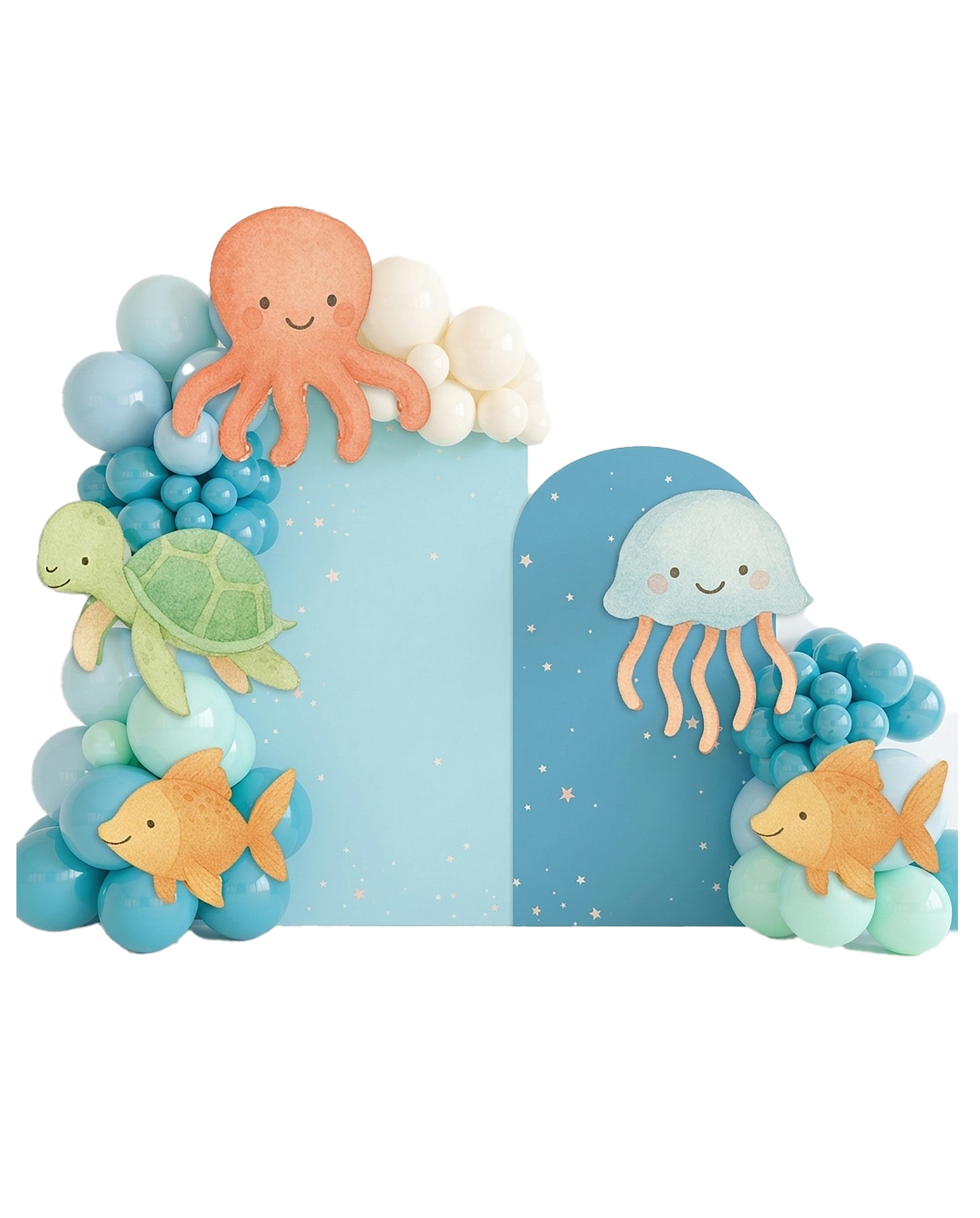 Little Ocean Friends Balloon Backdrop