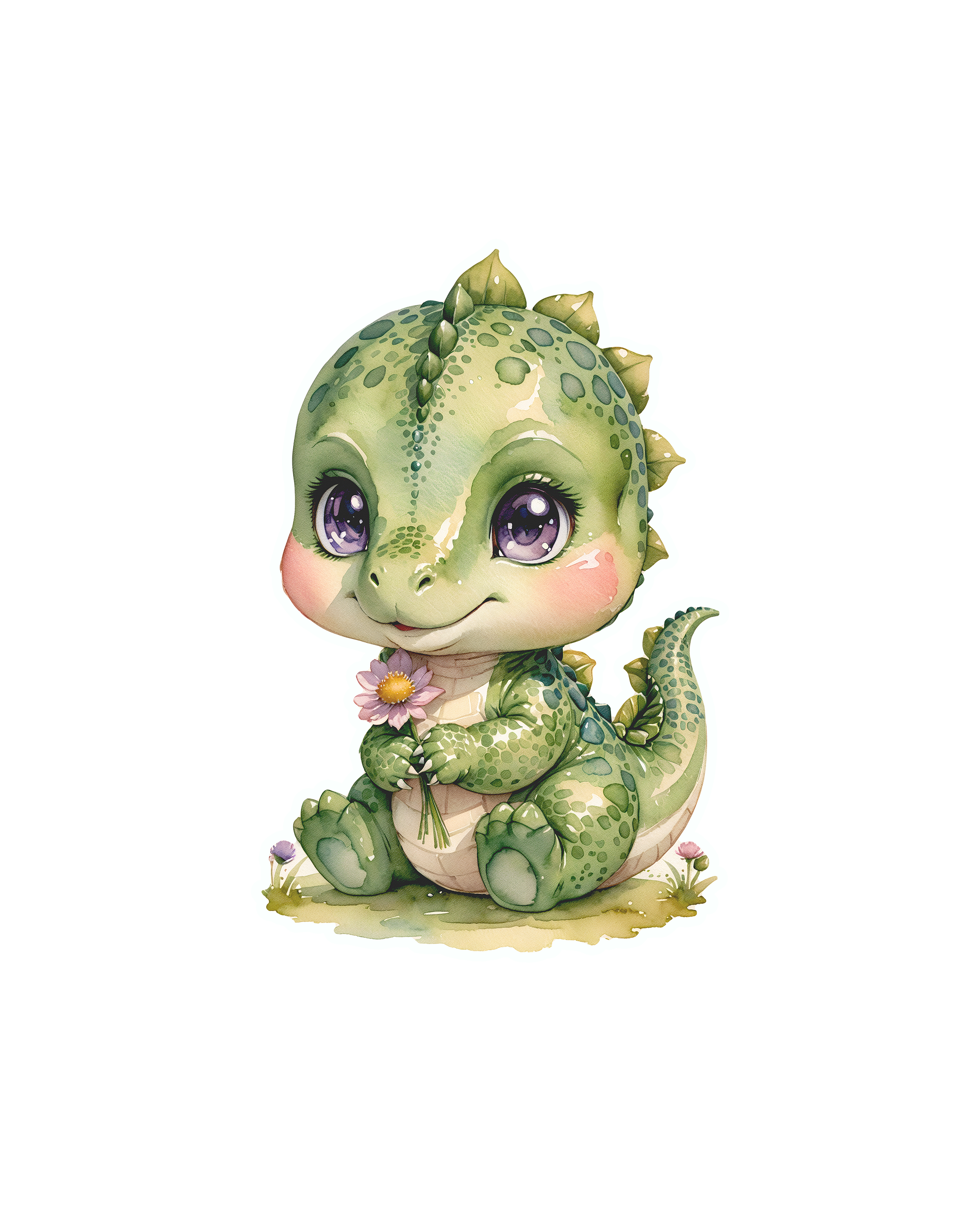 Dino with Flower