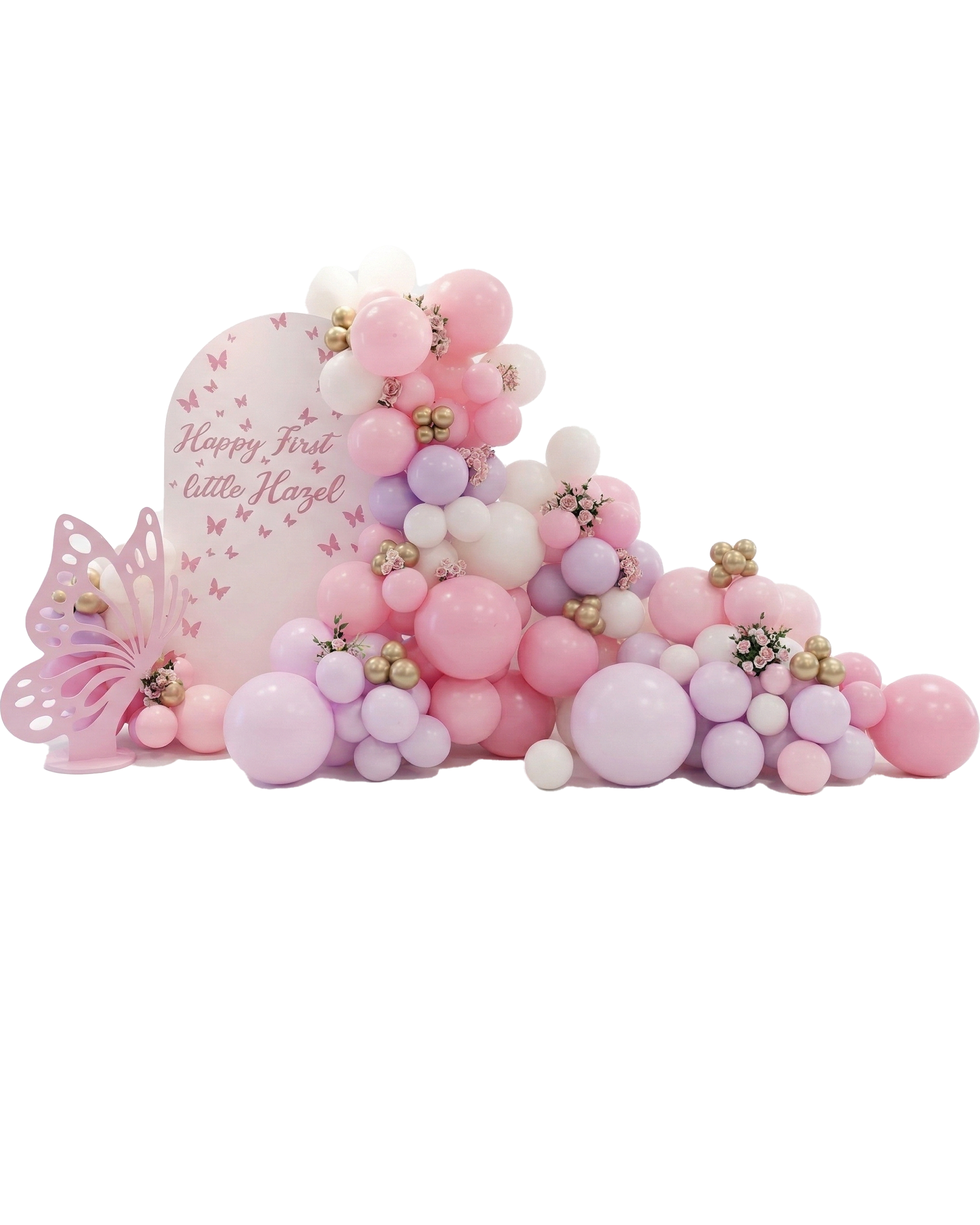 Butterfly Birthday Balloon Backdrop