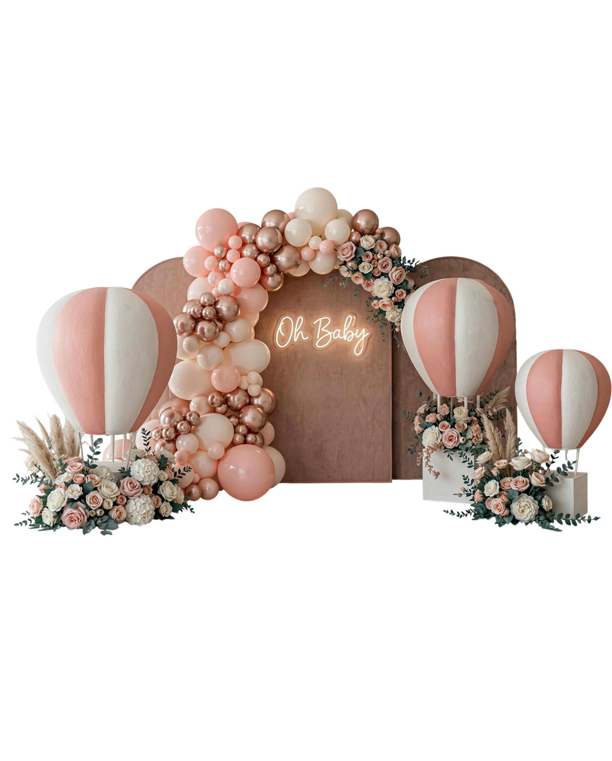 Hot Air Balloon Dreams Baby Shower Balloon Backdrop