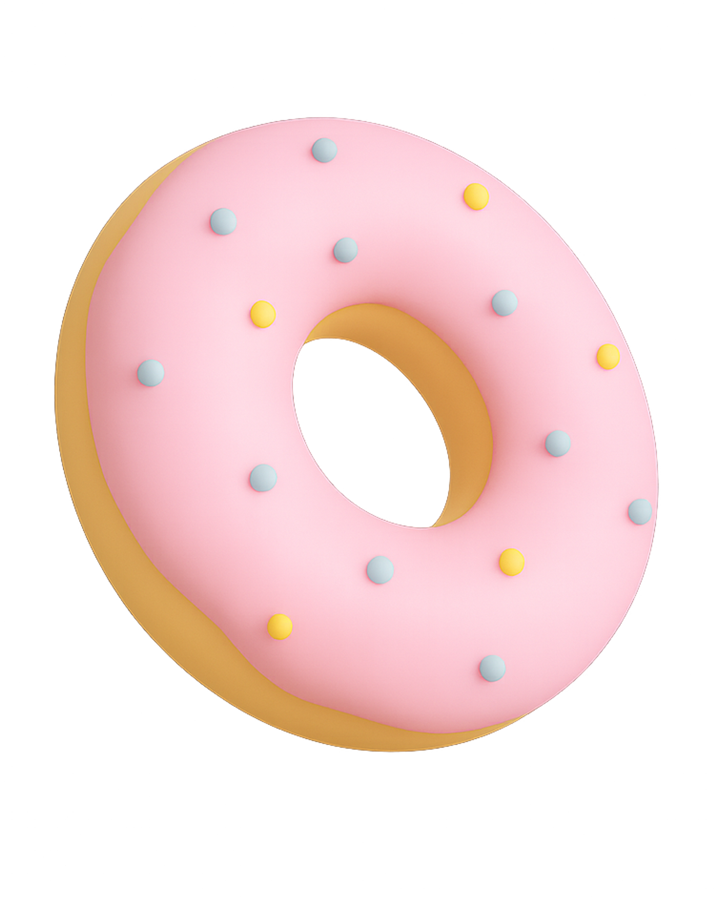 Pink Sprinkle Donut Decoration