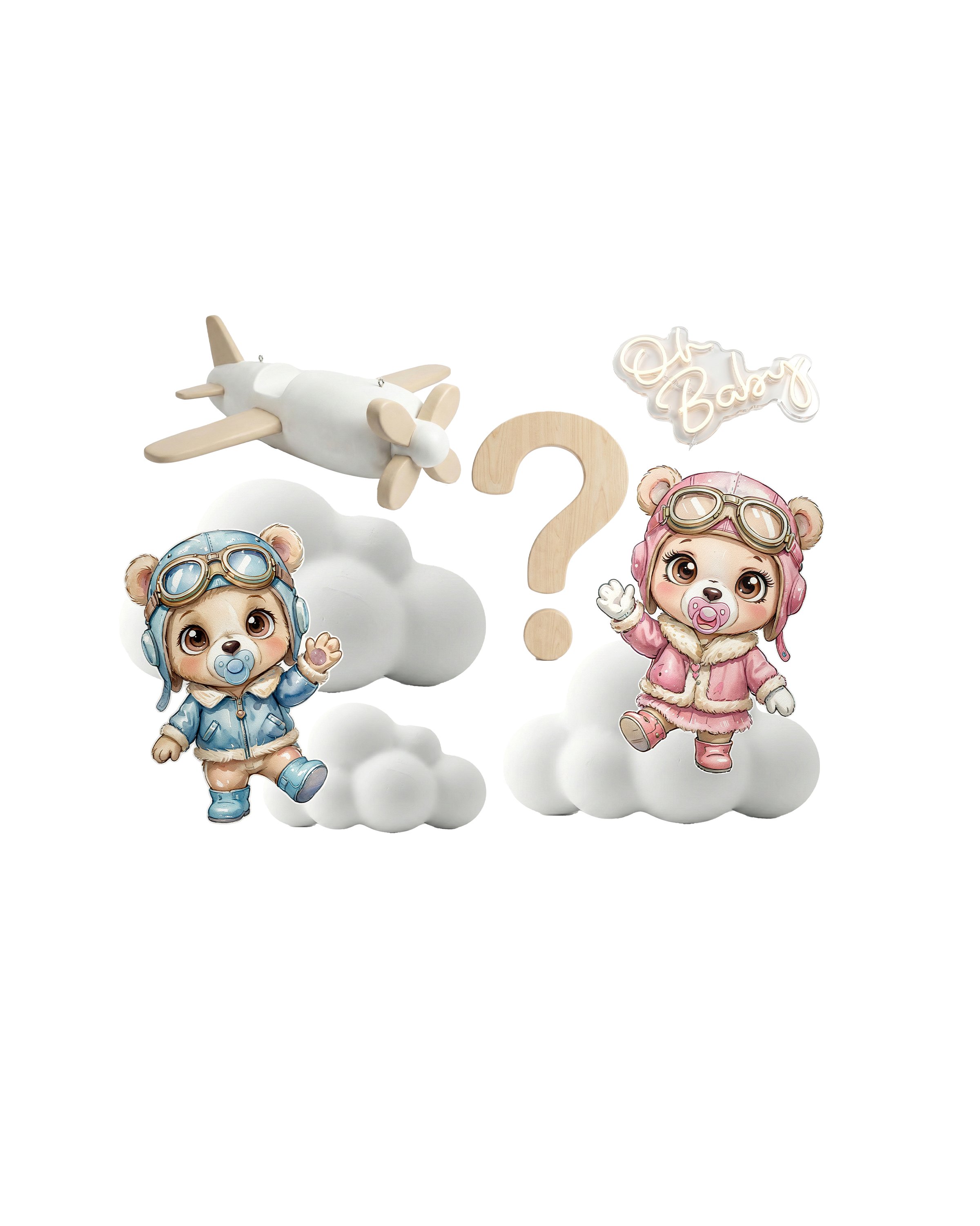 Gender Reveal Aviator Set