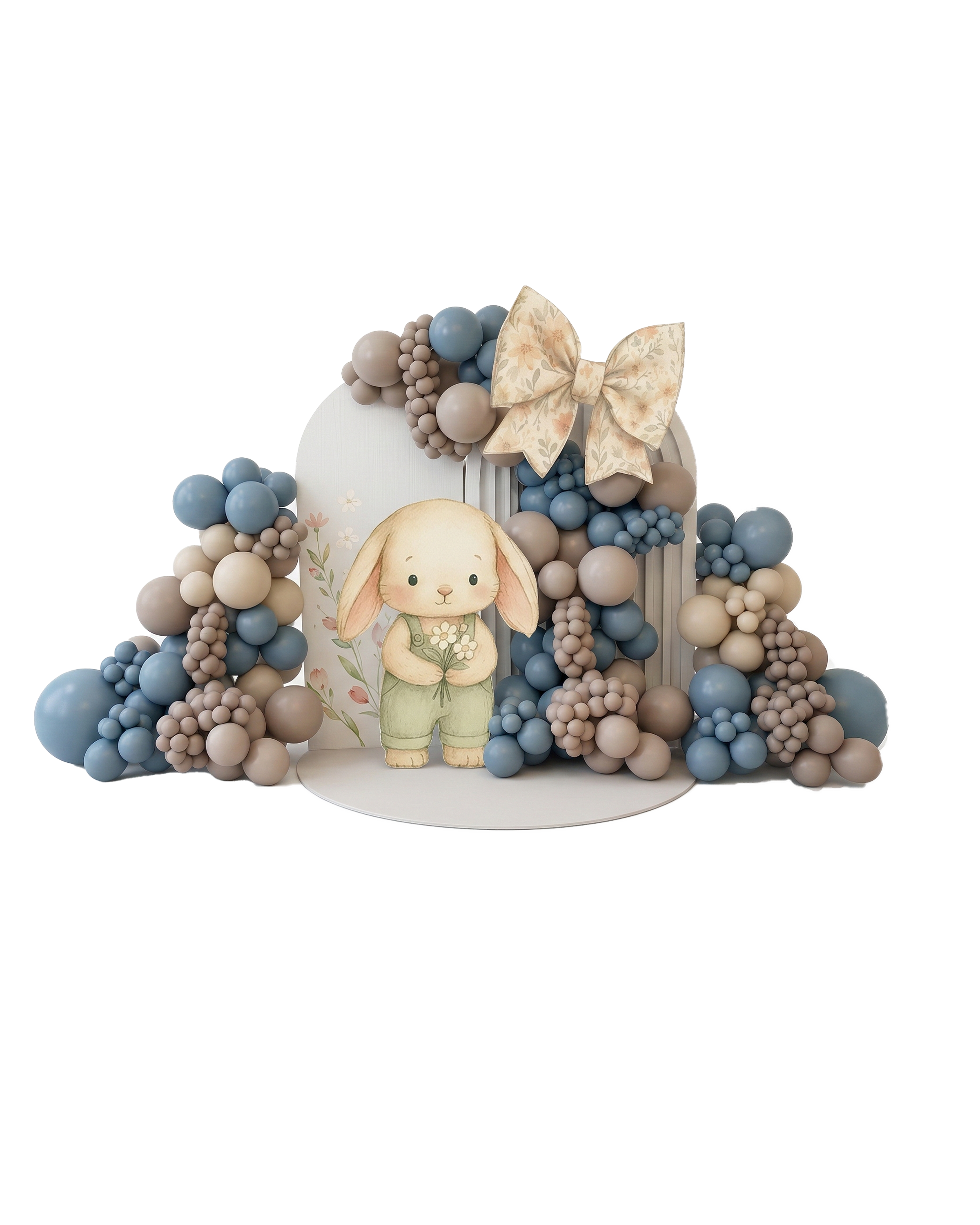 Bunny Garden Birthday Balloon Backdrop