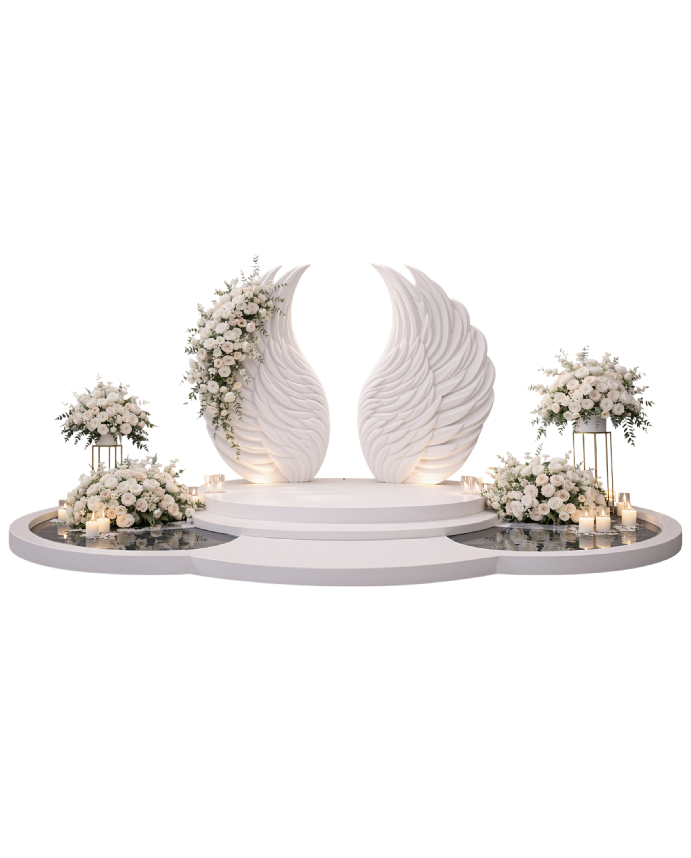 Heavenly Angel Wings Ceremony Backdrop