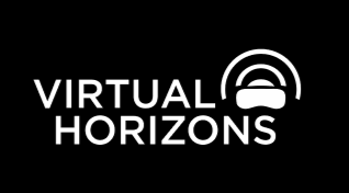 Logo for Virtual Horizons with stylized radio waves