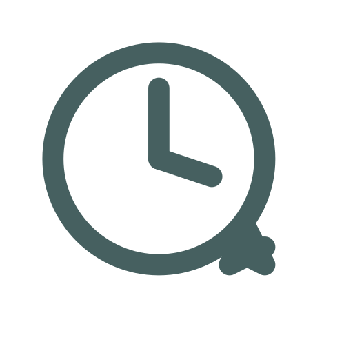 Clock with a small alarm bell at the bottom right.