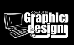 Graphic design logo featuring a computer monitor, keyboard, and mouse with the words 'Computer Graphic Design'.