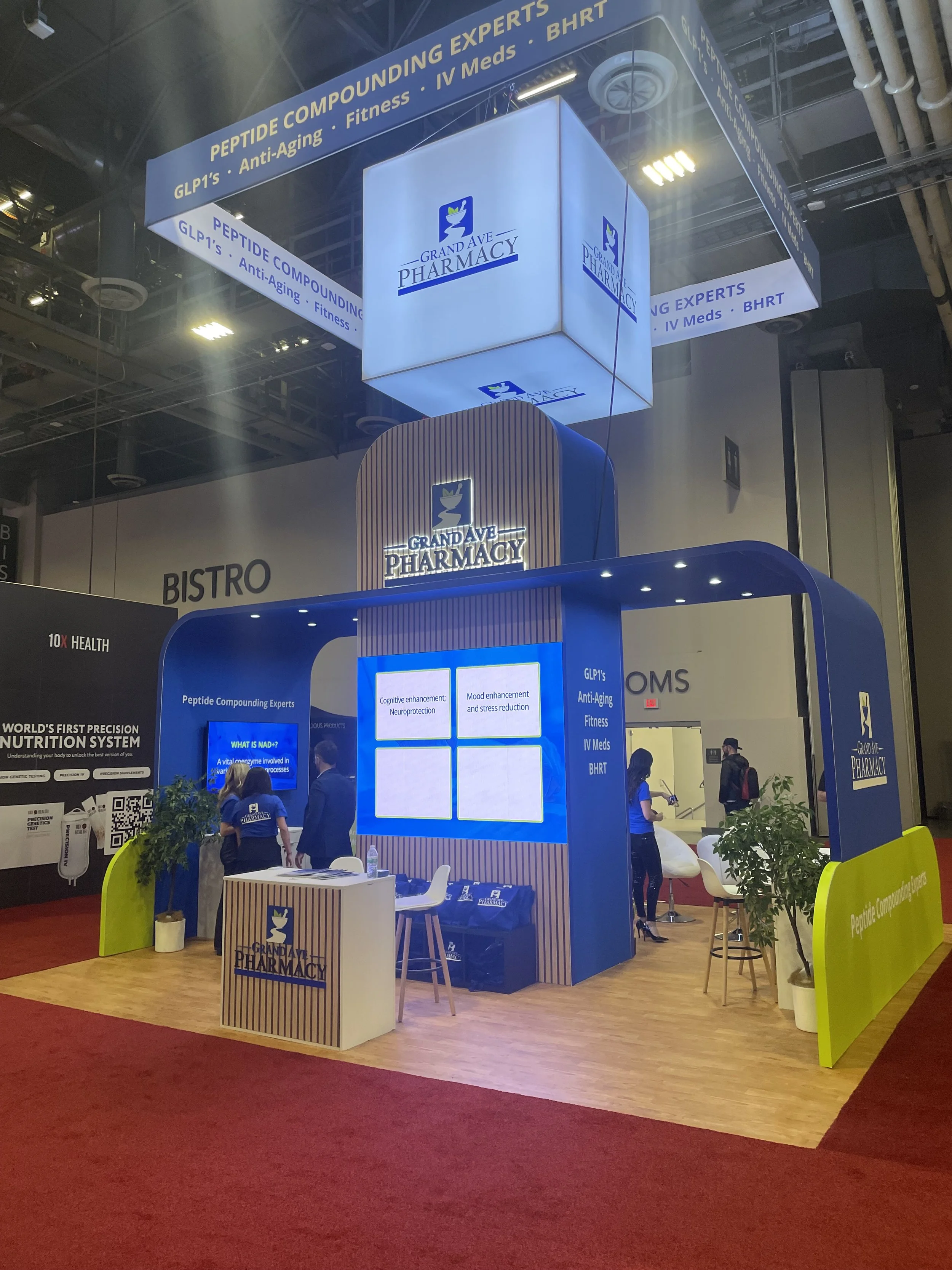 20x20 Booth Design & Rental at LongevityFest in Las Vegas.