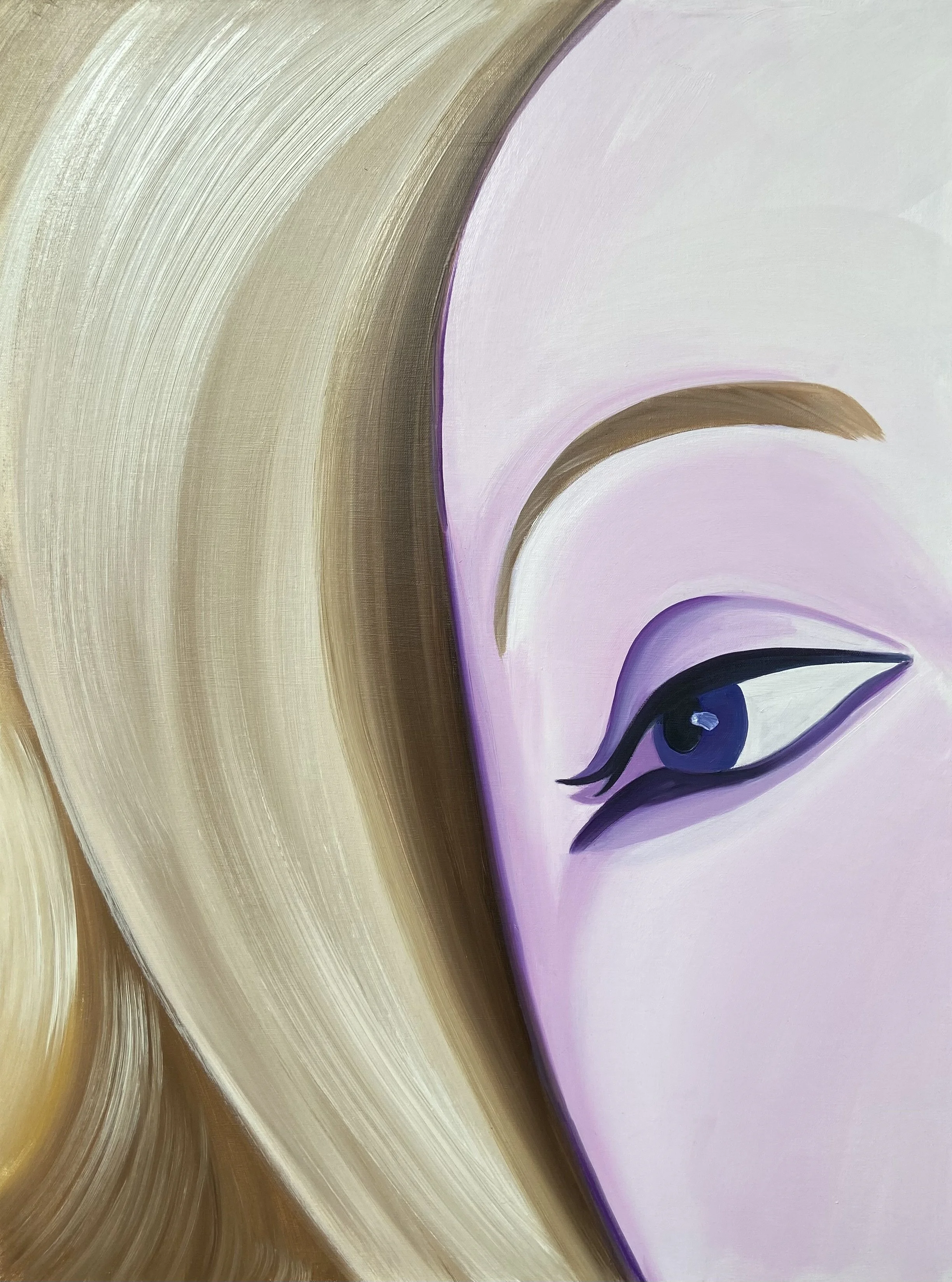 Louise, close-up 2023 Oil on Canvas 80x60 cm