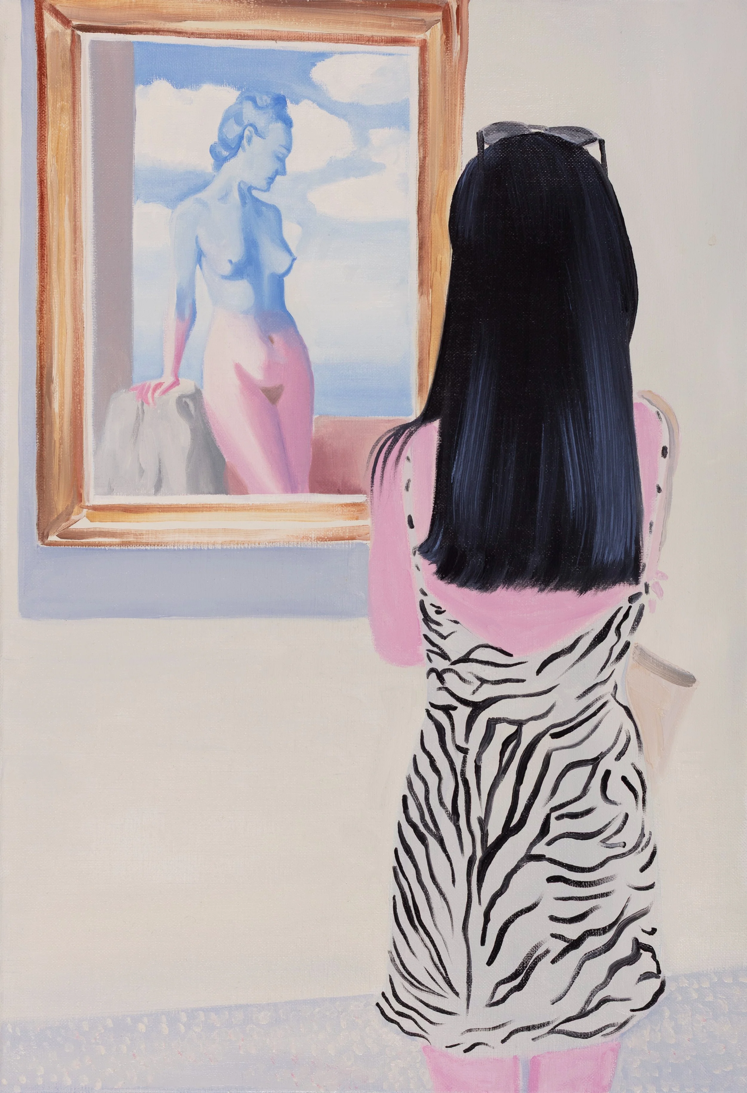 The Painting (Magritte) 2024 Oil on Canvas 55x38 cm - Collection Galerie Emilie Dujat