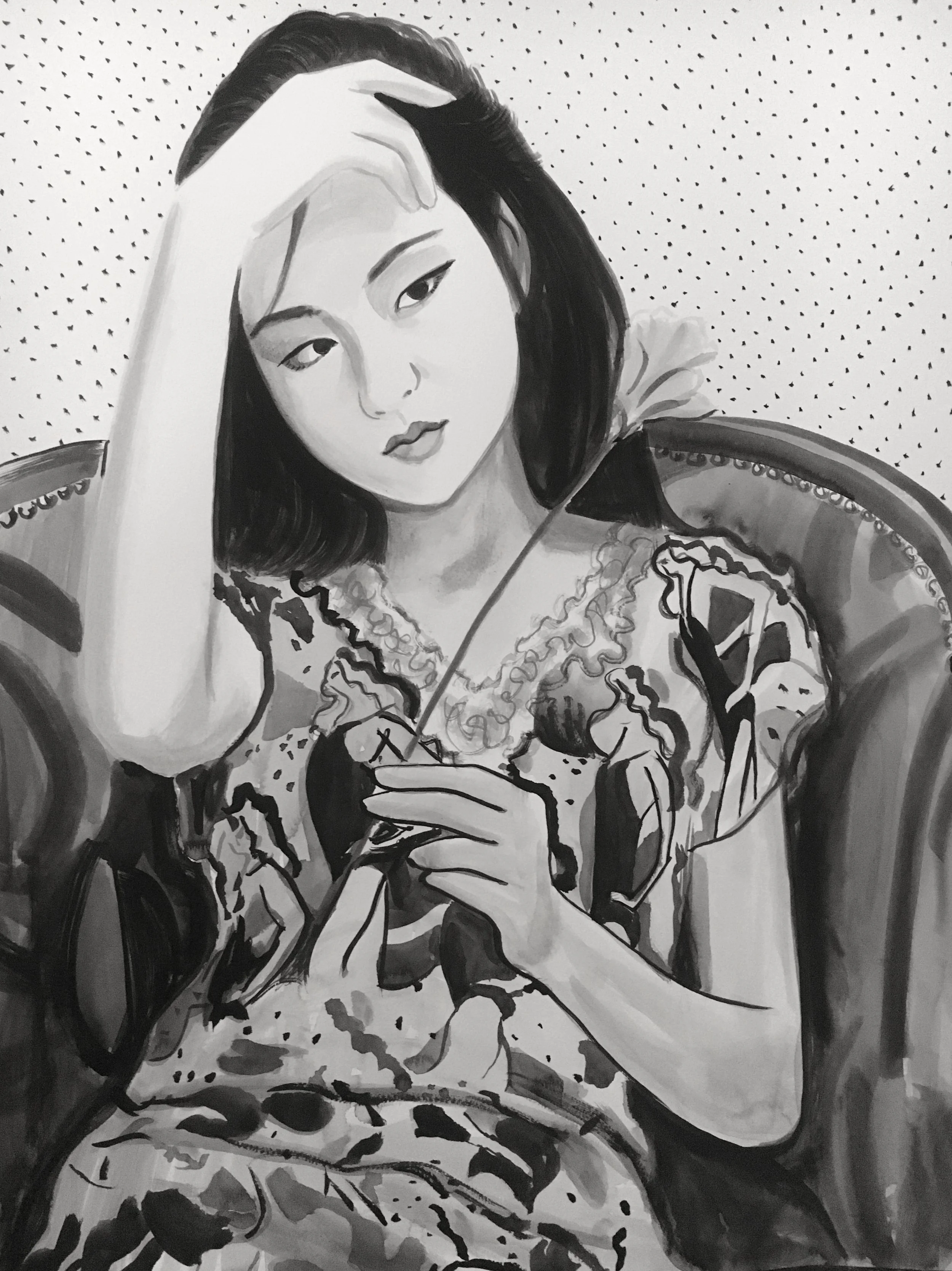 Jiali 2019, Ink on Paper 65x50 cm