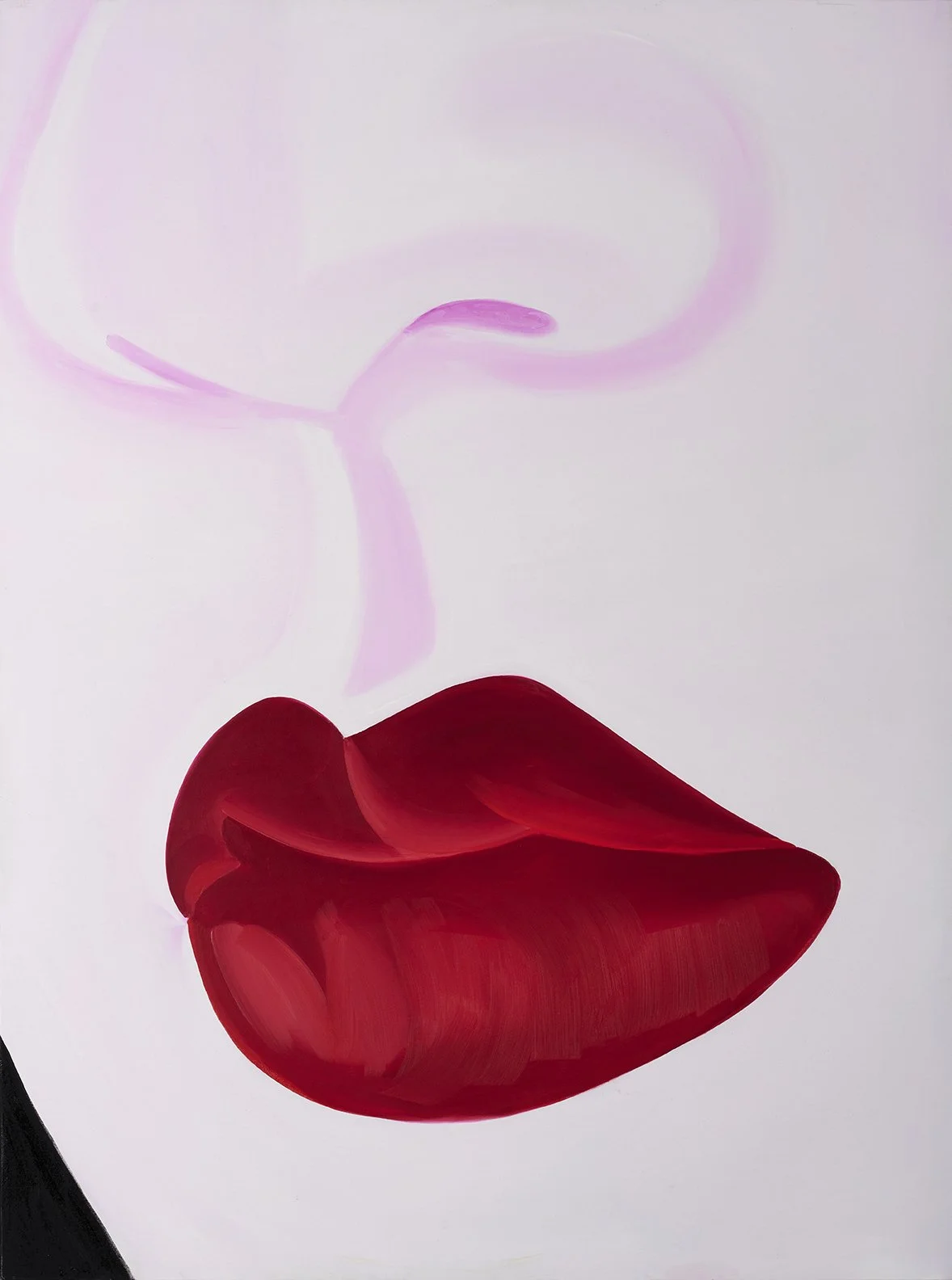 Jiali's lips, Close-up 2023, Oil on Canvas 130x97 cm