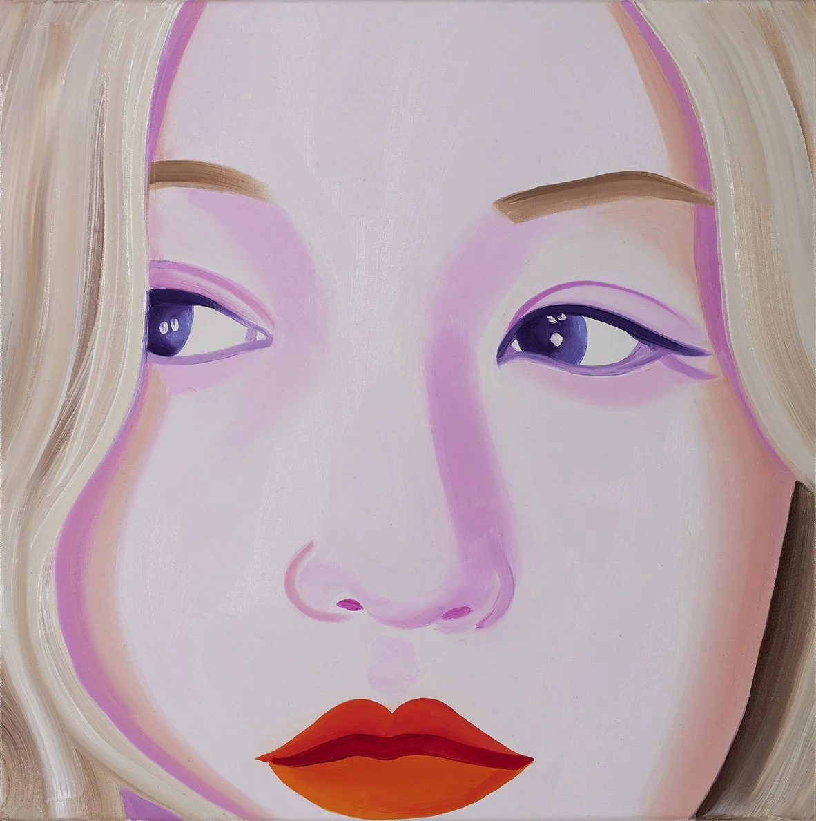 Louise ( Life is elsewhere ), Close-up 2024 Oil on Canvas 40x40 cm