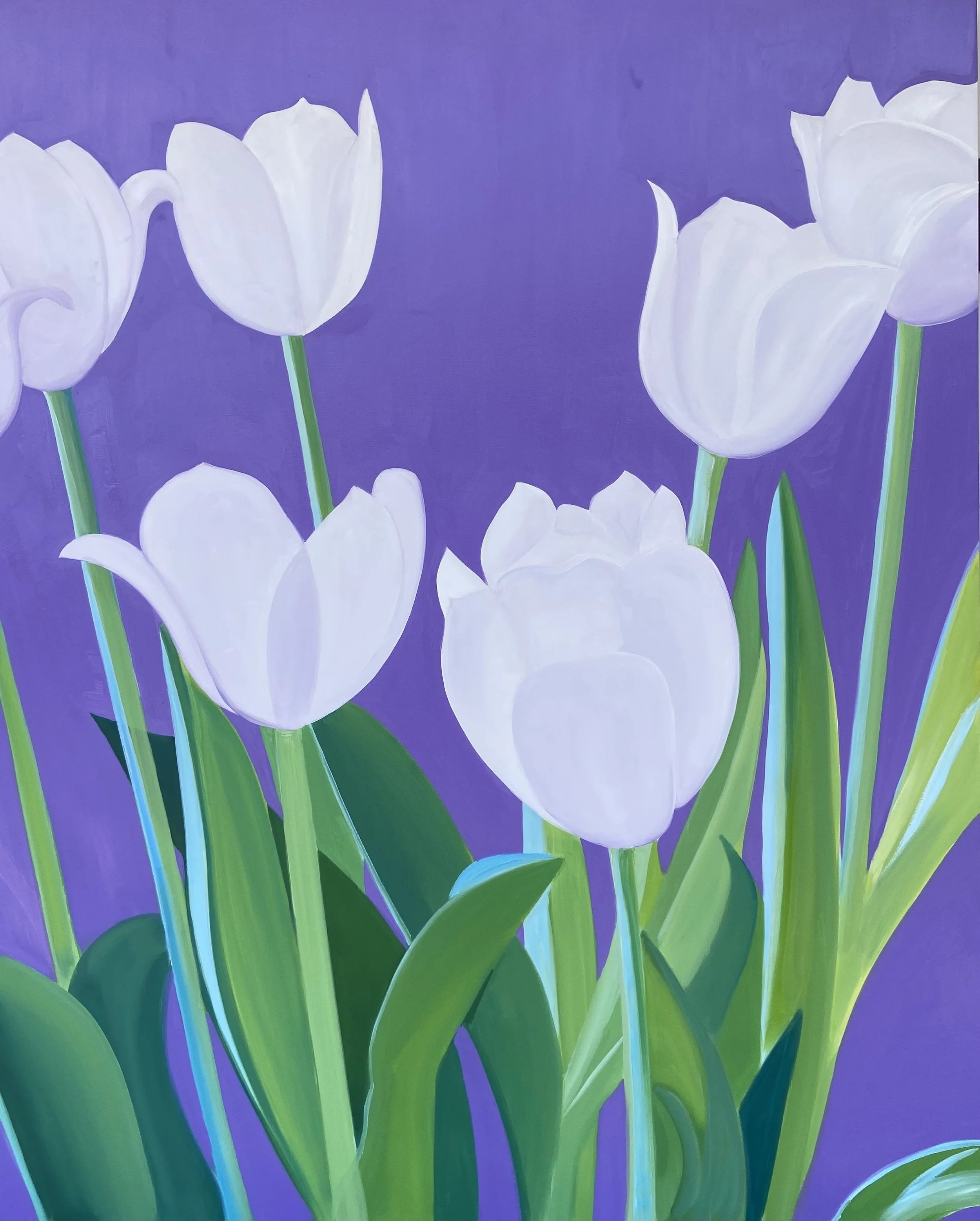 Close-up Tulips 2026 Oil on Canvas 162x130 cm - Rakkojae Collection