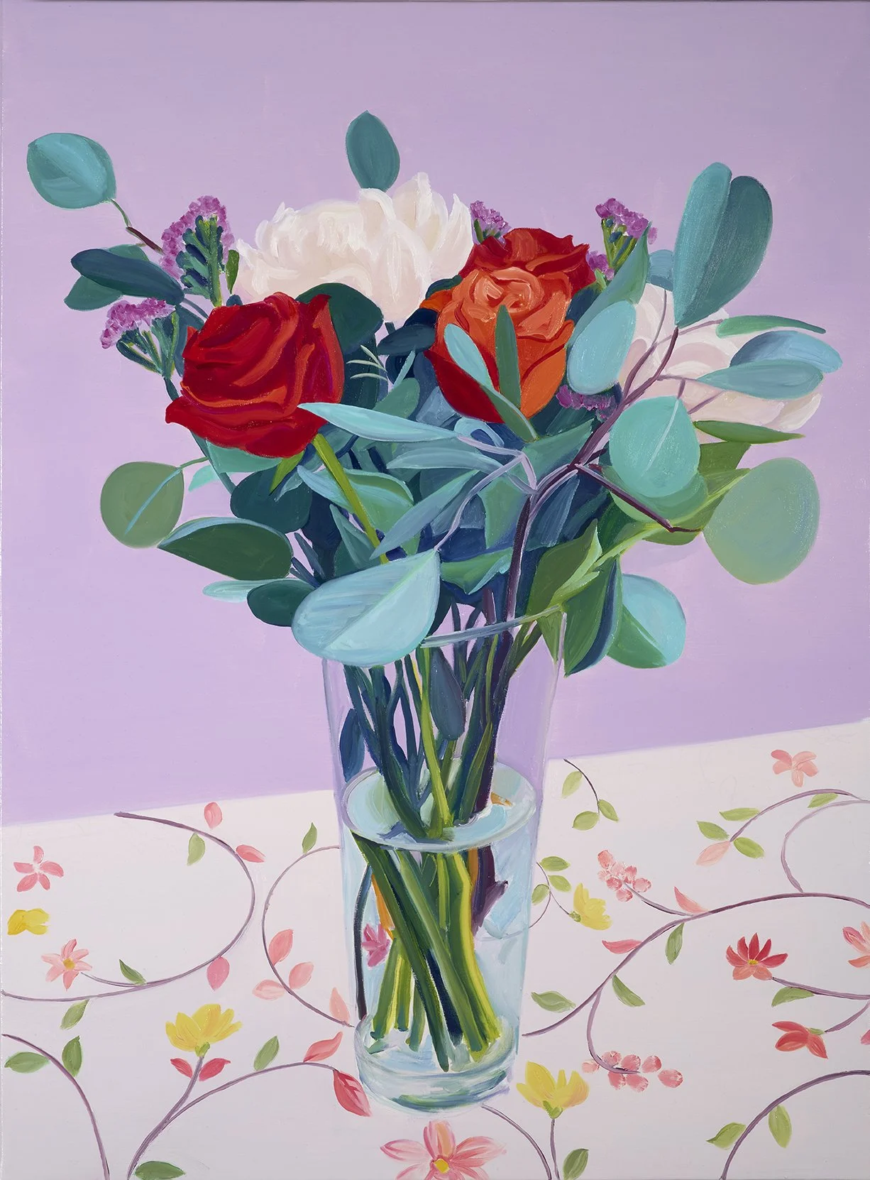 Roses & Peonies 2025, Oil on Canvas 80x60 cm