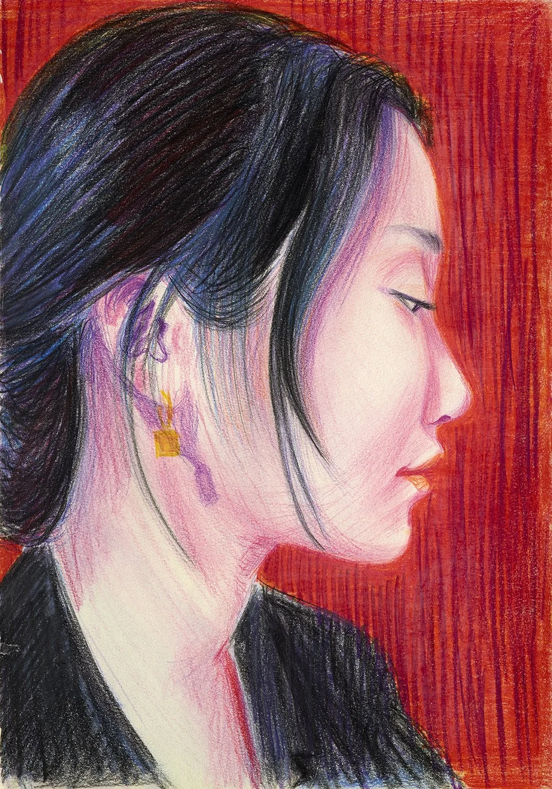 Coco 2024, Colored pencils on paper 29.7x42 cm
