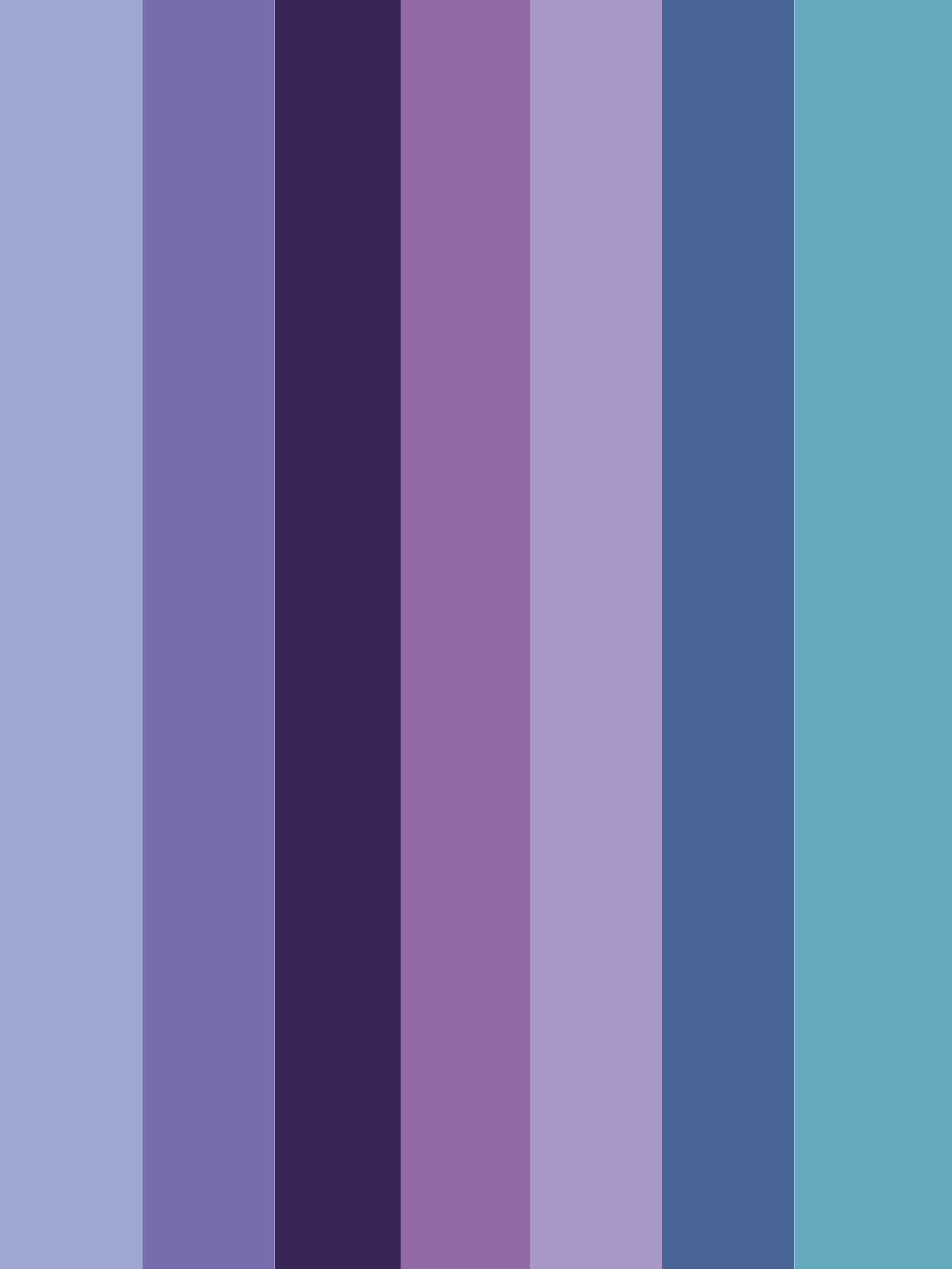 The image features vertical stripes in varying shades of blue, purple, and violet.