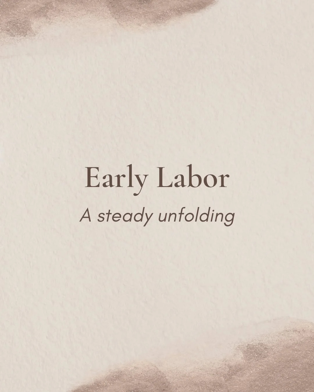 Stages of Labor Series

This is the next post in a series walking through the stages of labor, offering both information and reassurance. Because understanding what&rsquo;s happening with our bodies is power.
Early labor often brings a steadier rhyth