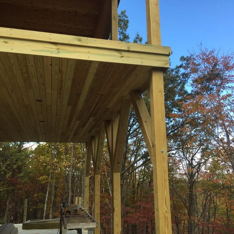 Fall is here! It's going to be a beautiful view off her front porch  #fallcolors #newconstruction #booneview #heavenlymountain