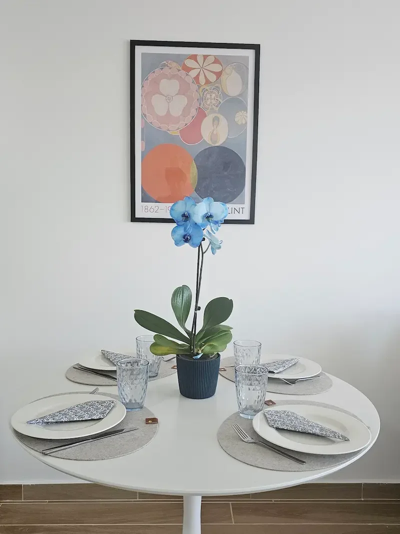 Dining zone in new apartment in Kumbor