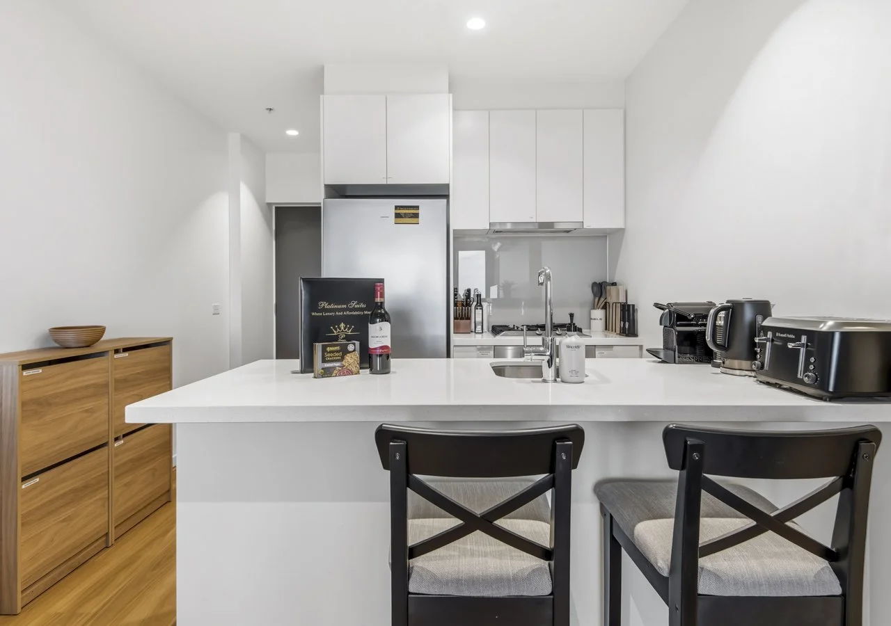 Fully equipped kitchen Southbank apartment