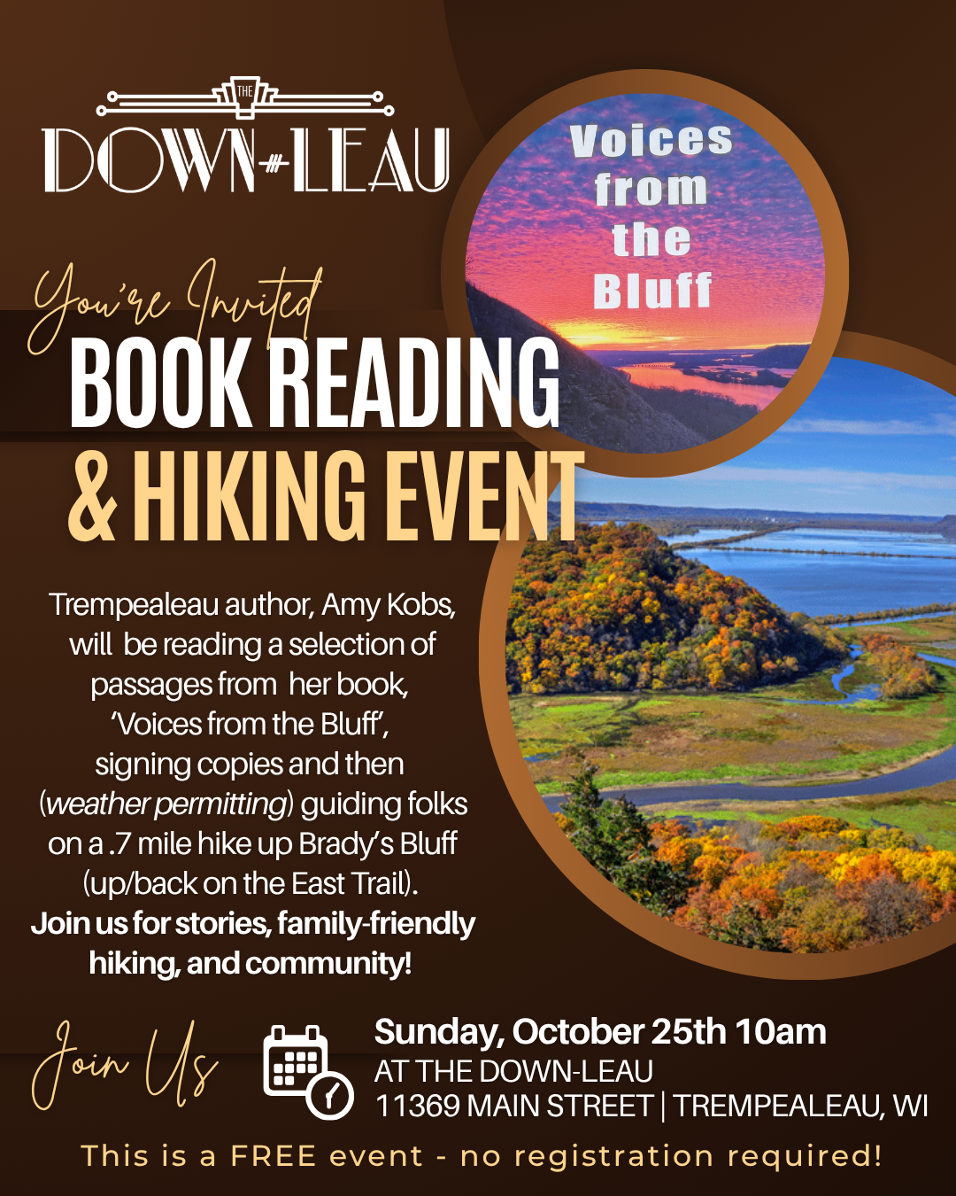 Book Reading + Brady's Bluff Hike
