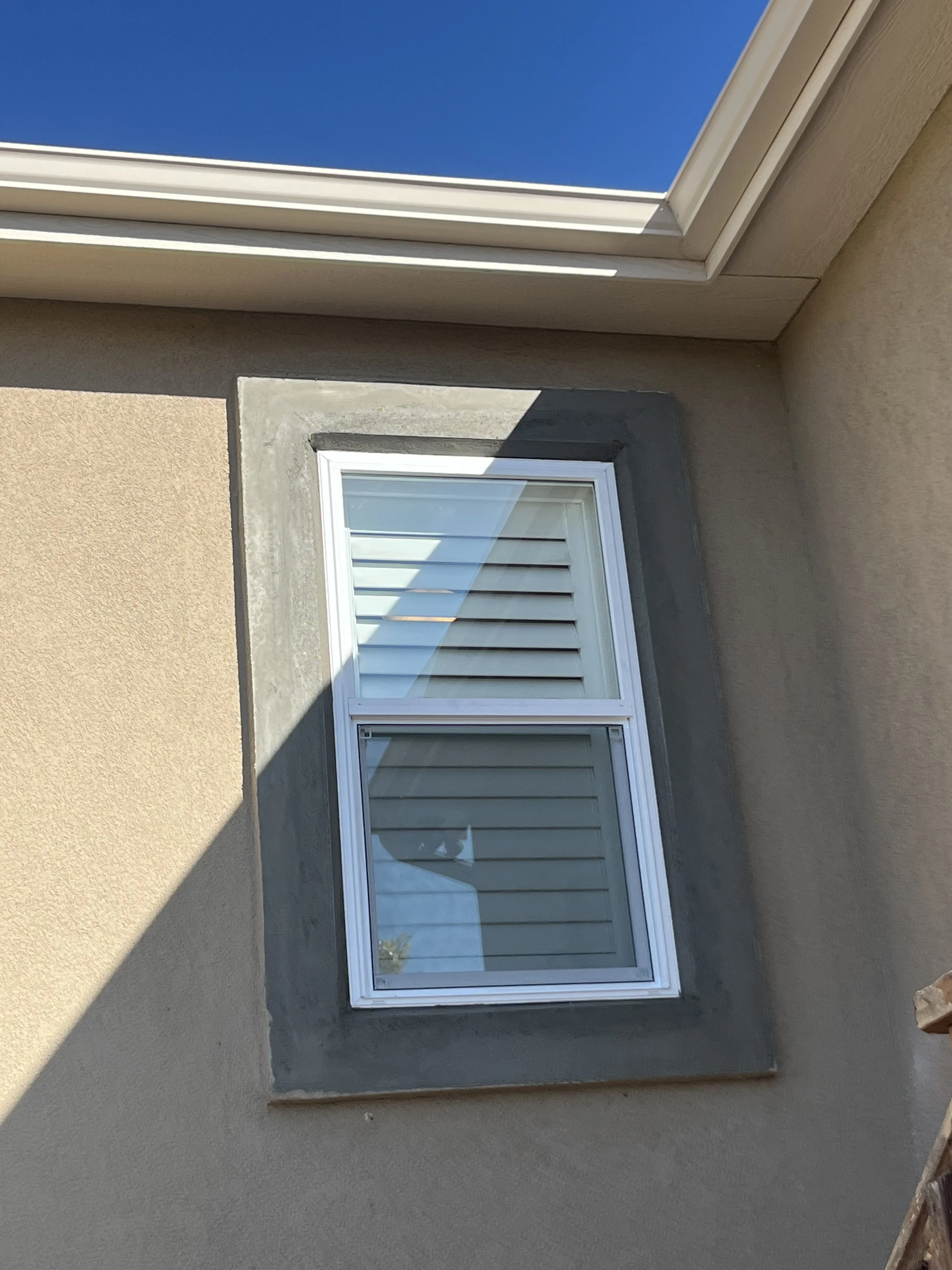 Stucco window replacement step 2.