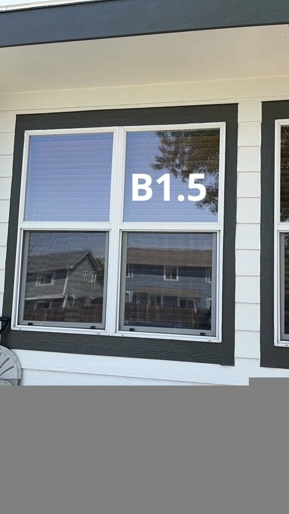 Hail damaged window.