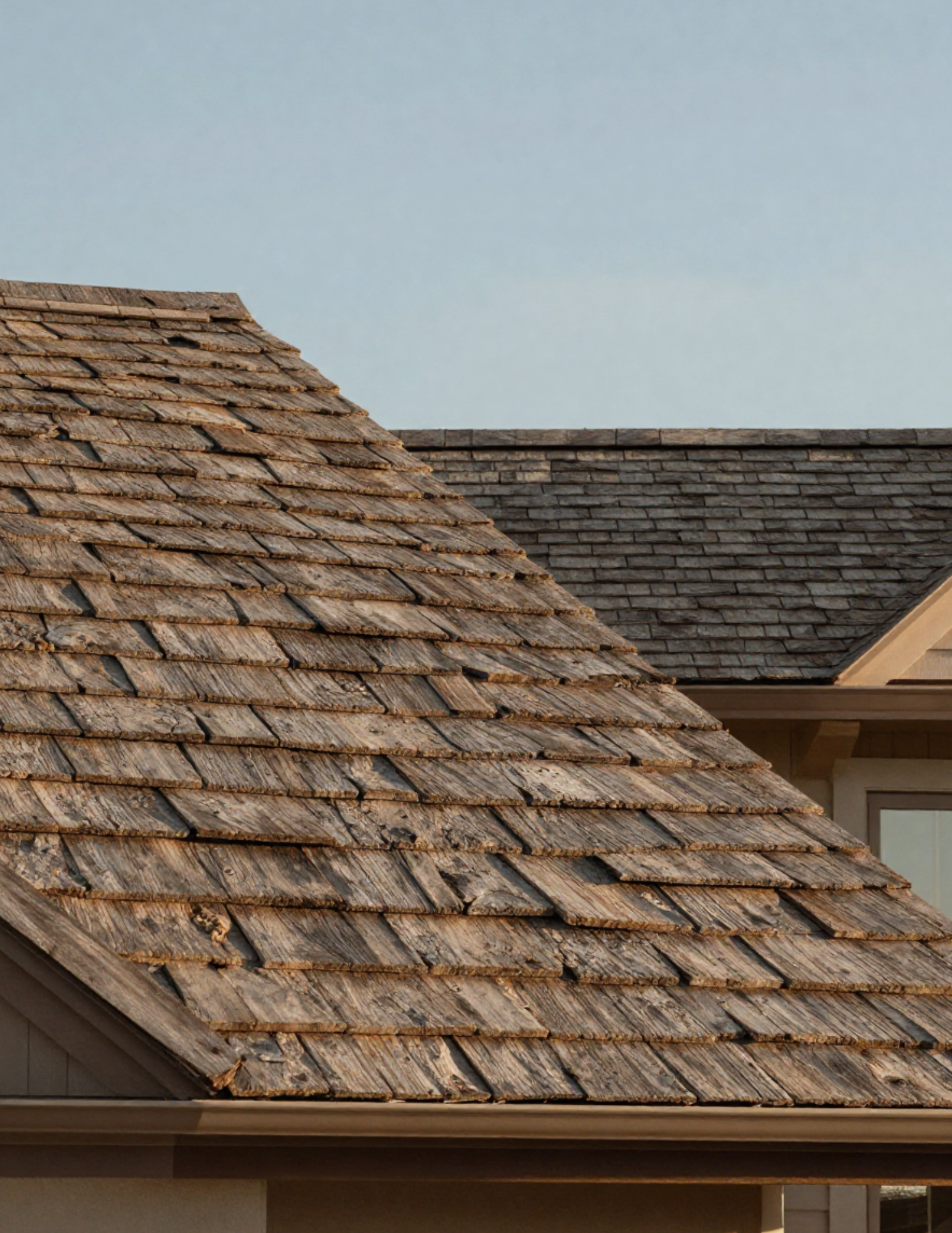 Does your roof still look like this? Let us help with our other shake style options. We offer materials with durability and sustainability for the environment while adding value to your home.
