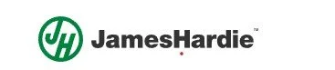 James Hardie logo with green and black text