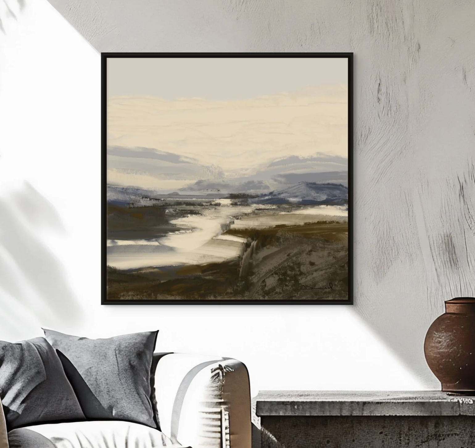 Abstract landscape art by Dan Hobday