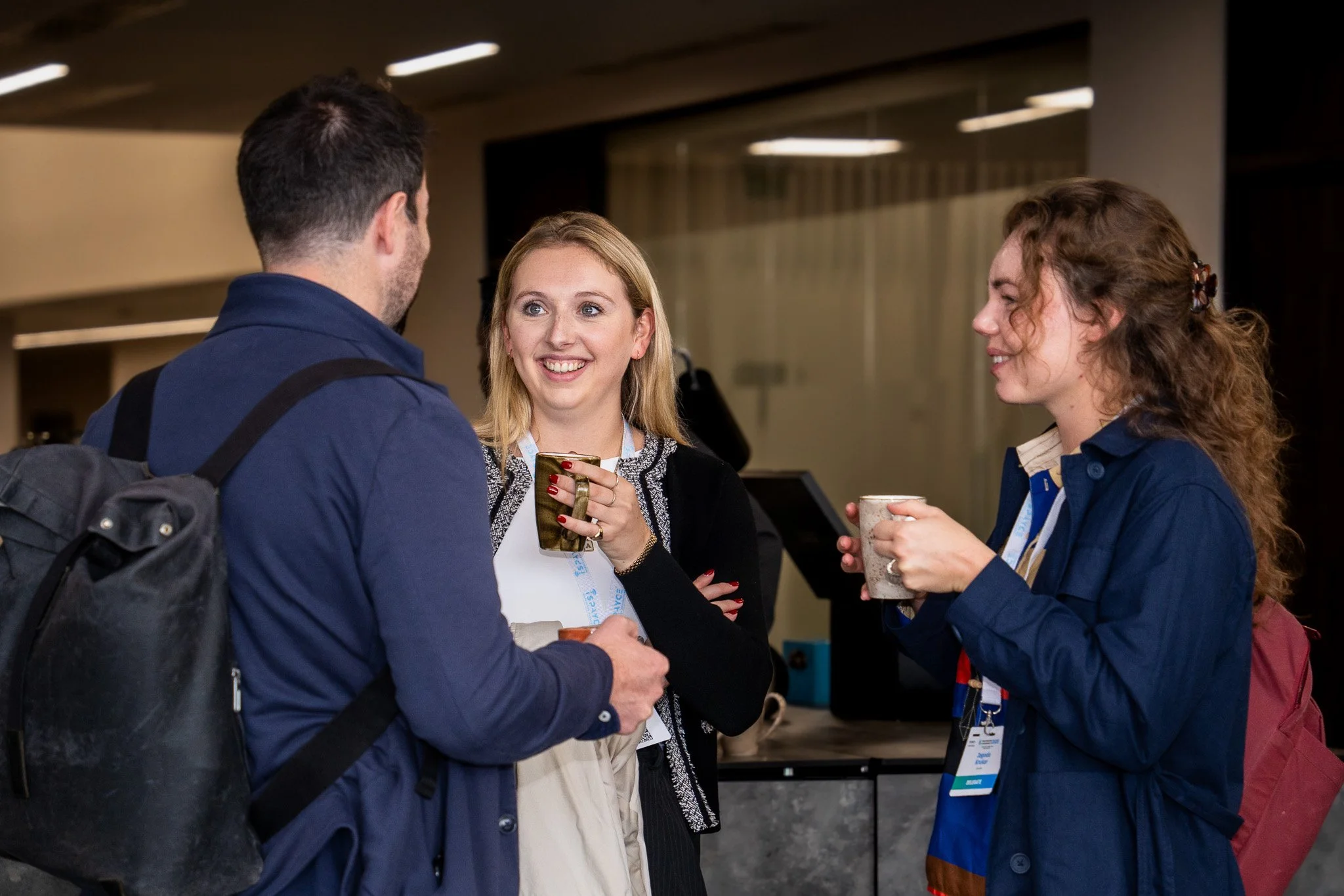 Professionals networking at conference