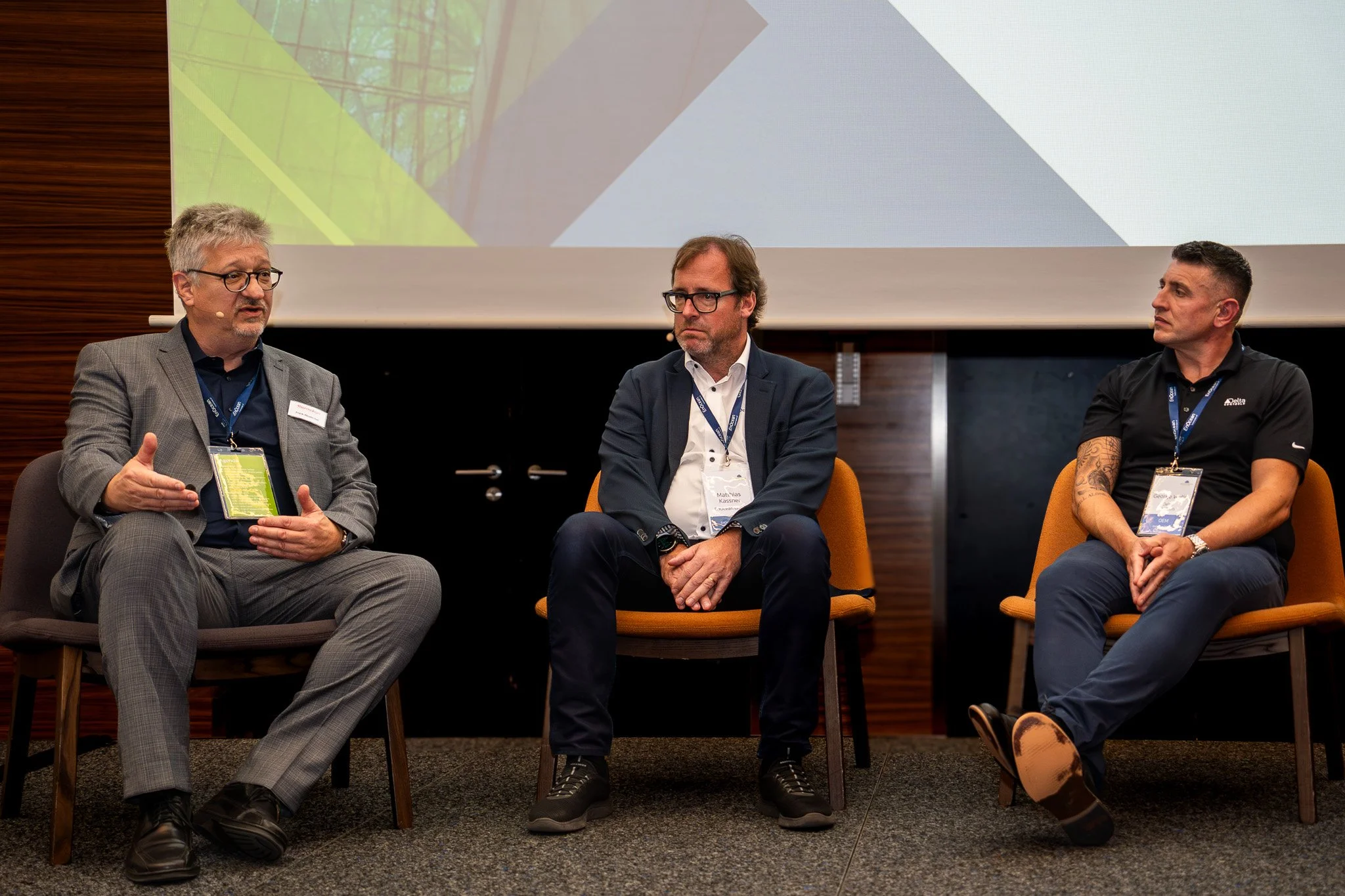 Panel discussion at industry conference