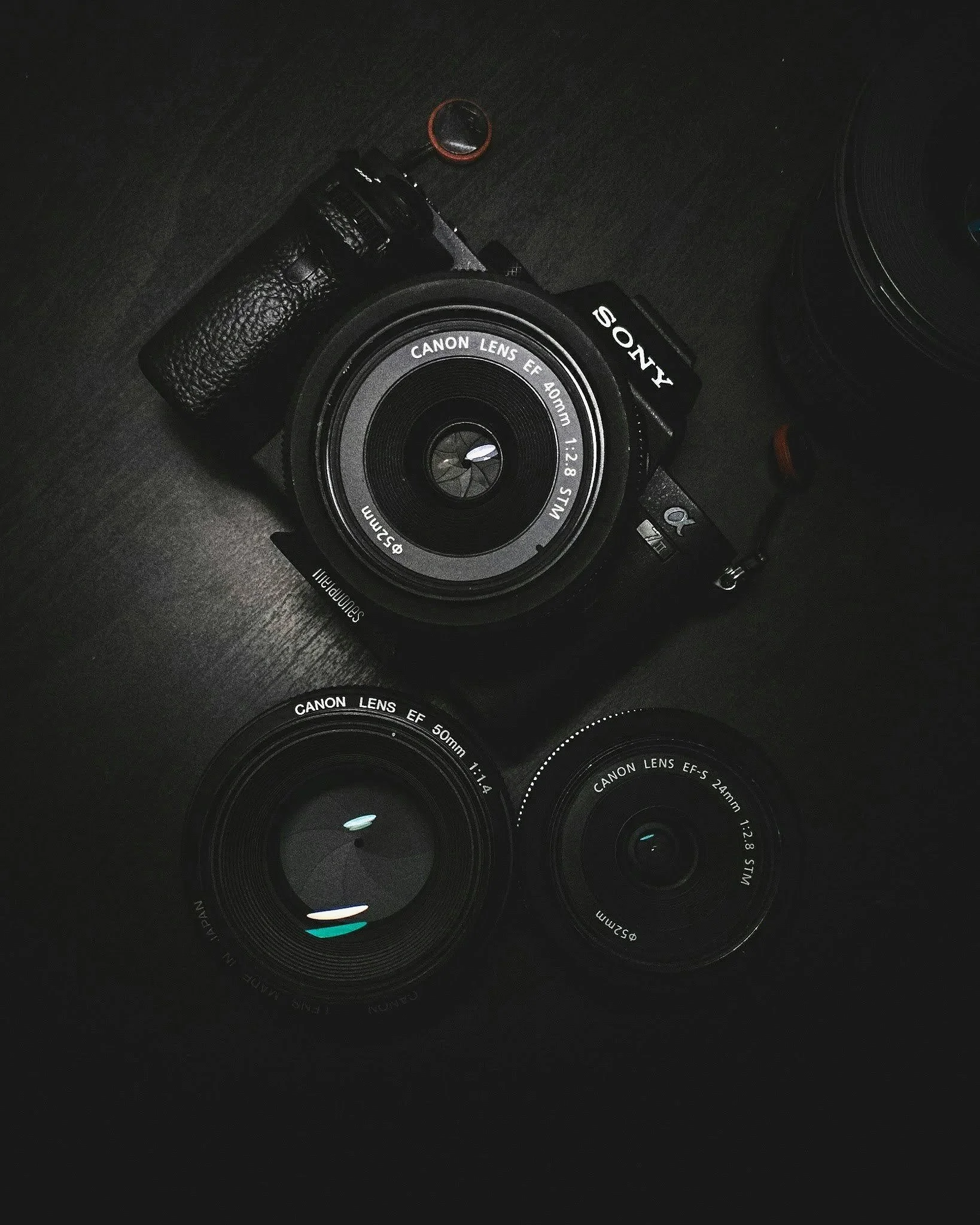 Camera and lenses setup for photography and content creation