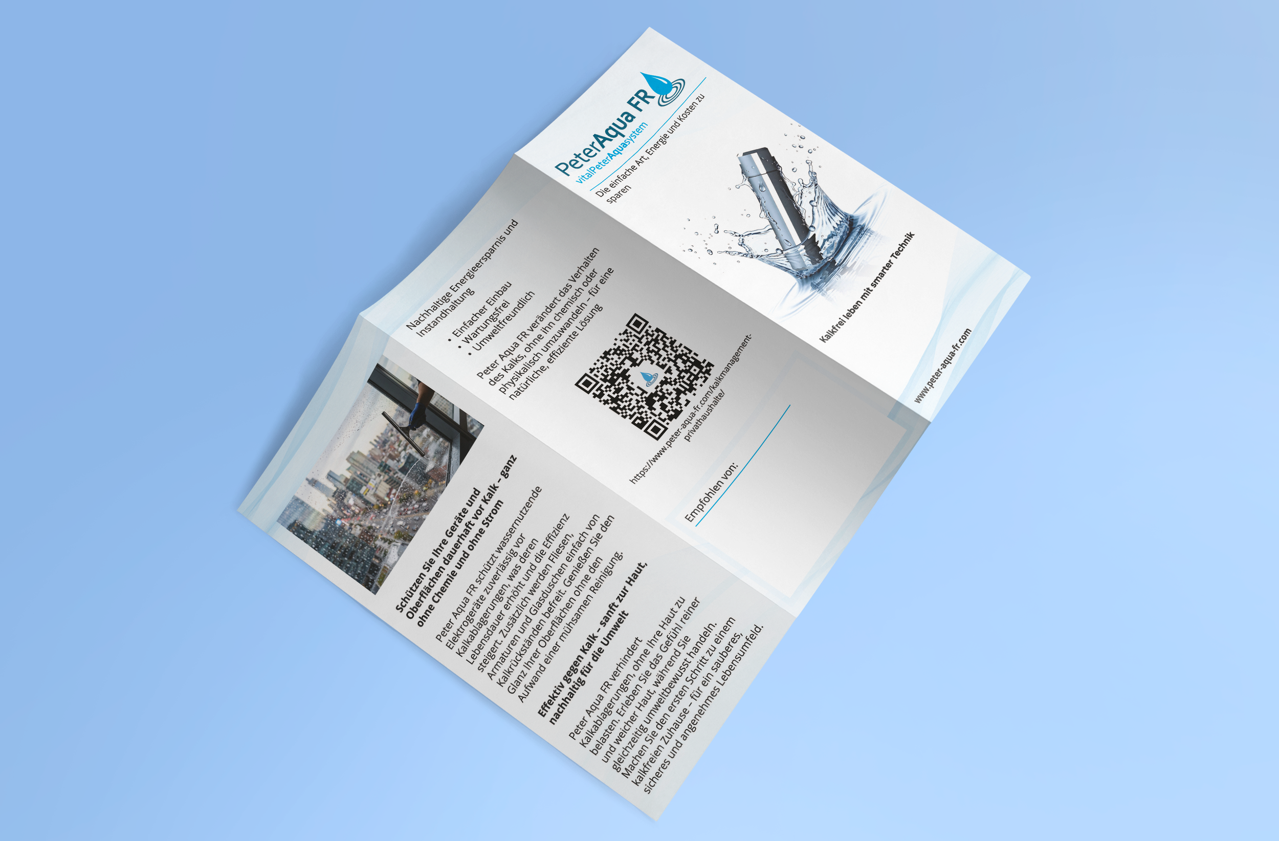 Product brochure for water filtration system