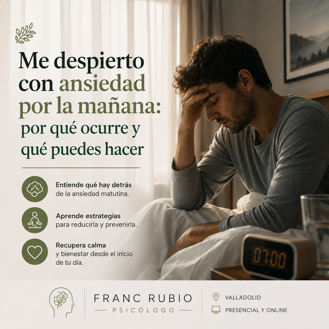 Me despierto con ansiedad por la mañana: por qué ocurre