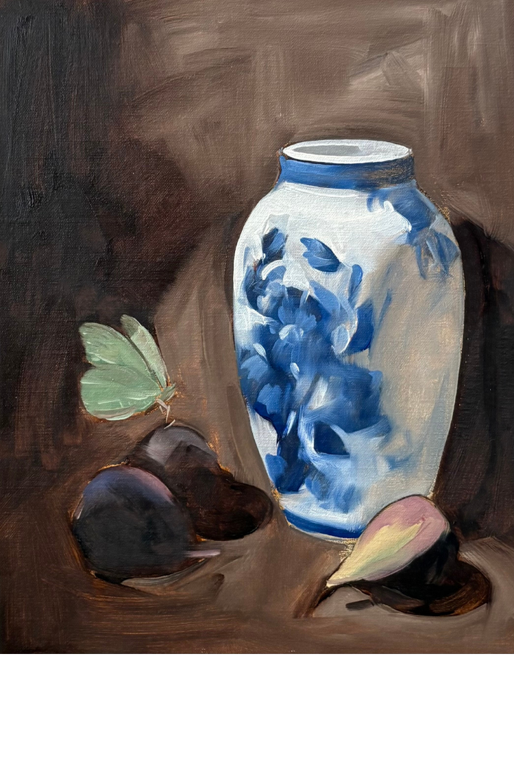Vase with Figs and Butterflies