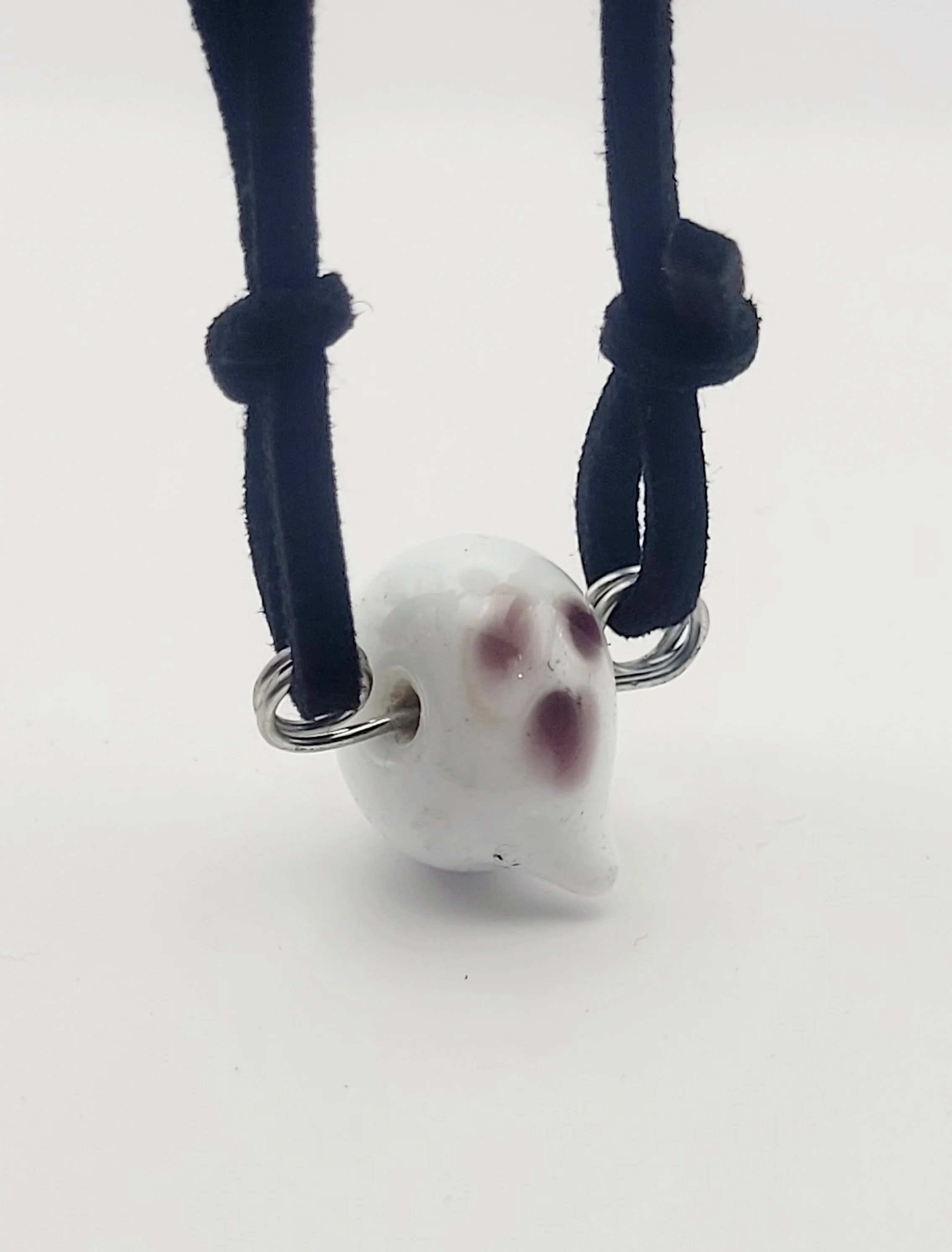 Ghost pendant small - glass handmade