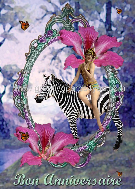 5720130103FR - Bon Anniversaire (zebra)